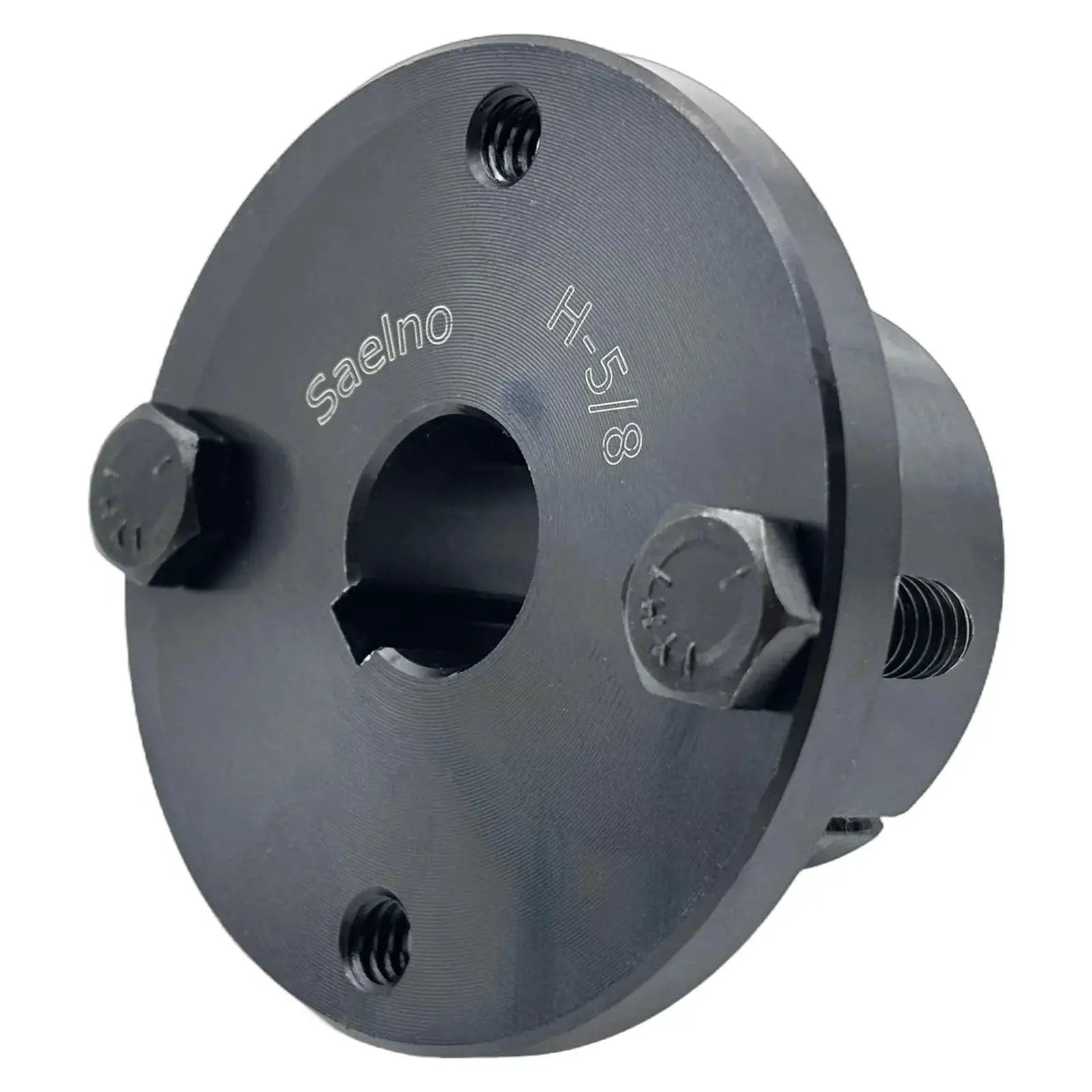 Heavy Duty H Style 5/8 Inch Split Taper Bushing For Pulleys And Sheaves, Carbon Steel Locking Bushing With Fixed Bore, Black Oxide Finish