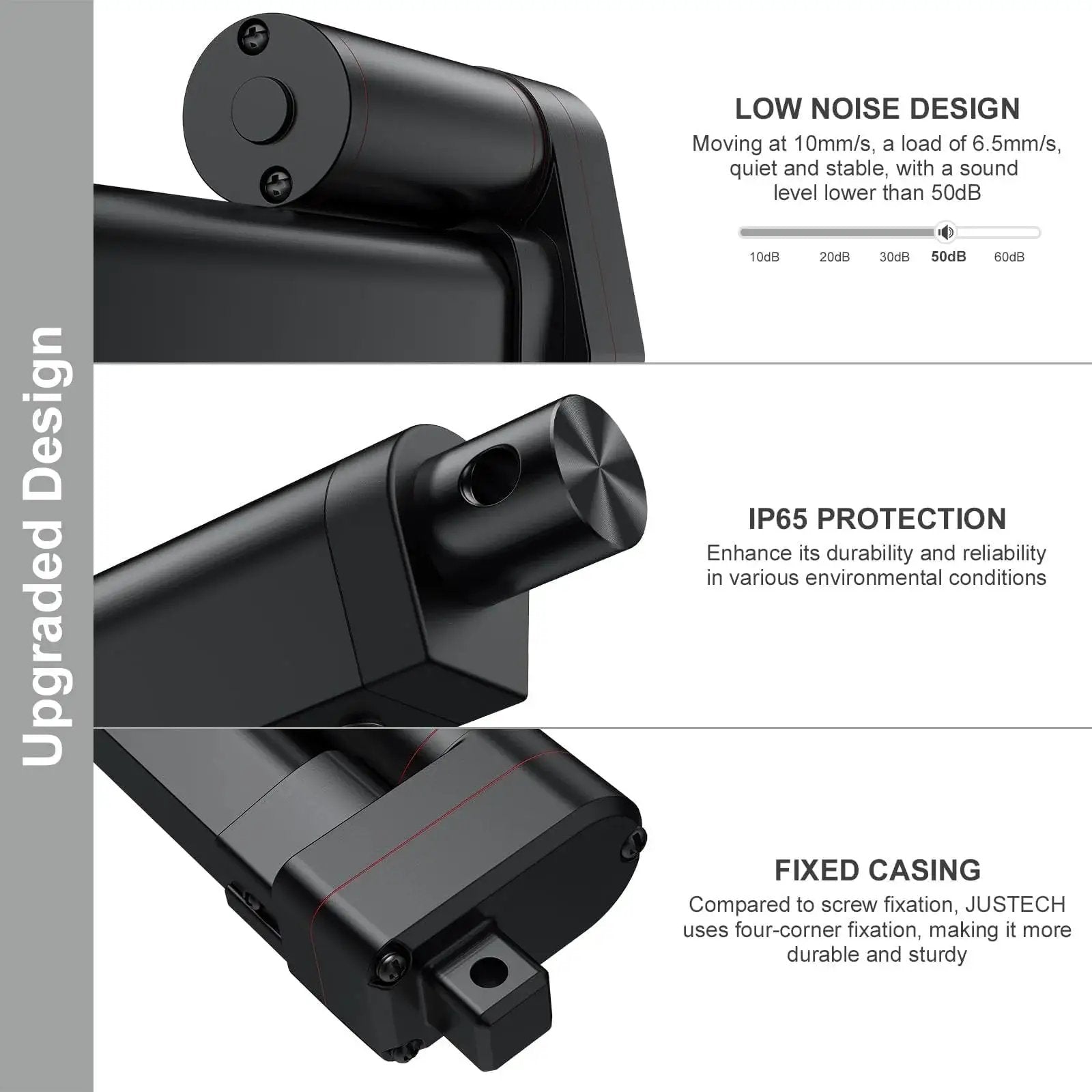 Heavy Duty 12V Linear Actuator 660 LBS 3000 N With 6 Inch Stroke IP65 rated with low noise and fixed casing features