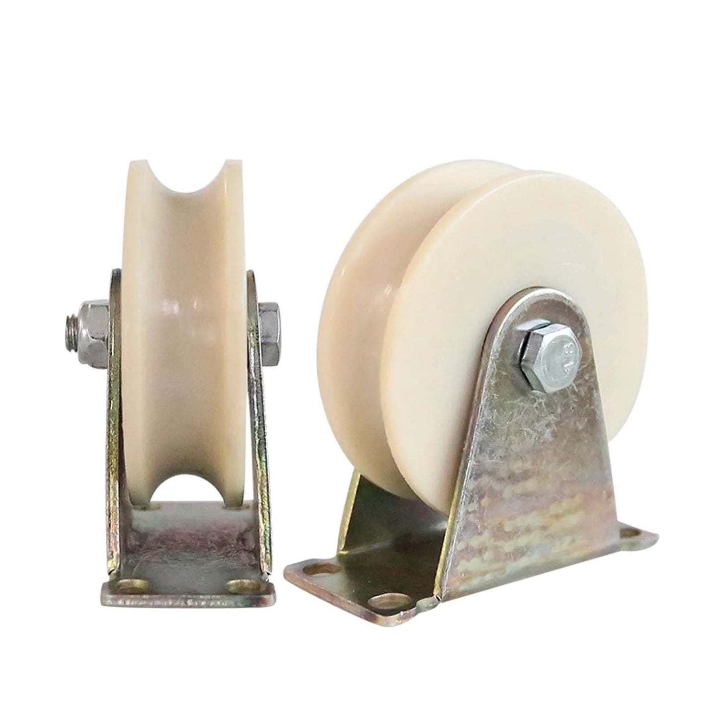 Pulley,Pulley Wheel, U-Groove Wheel Heavy Duty Nylon Caster,Sliding Door Pulley,for Inverted Track,Industrial Machines Carts,3in/79mm