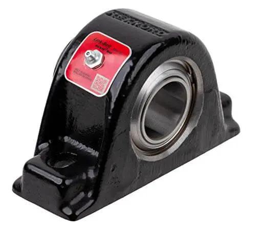 Front view of Built-Tough Heavy-Duty Solid-Housed Pillow Block Spherical Roller Bearing With 2-11/16 Inch Bore PB22443H