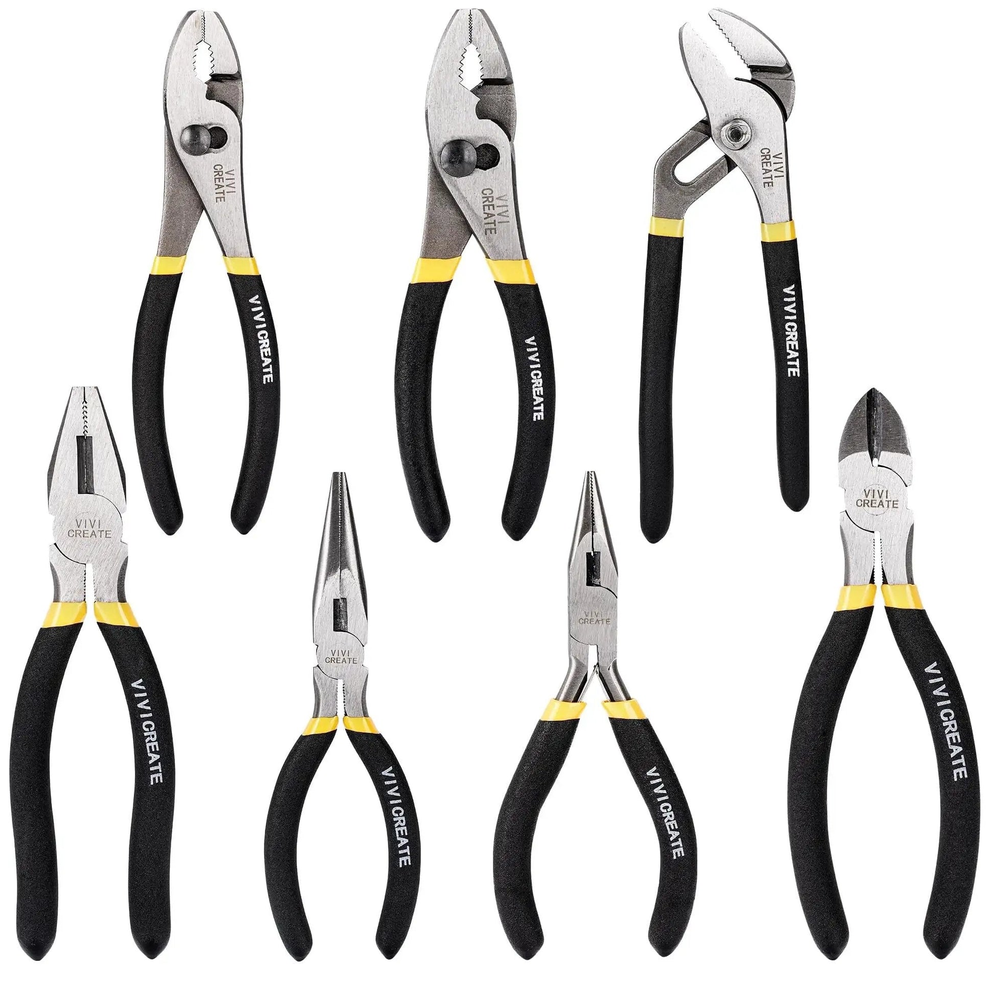 Heavy Duty 7 Piece Pliers Set For Home Repair And DIY Projects With Long Nose Pliers Slip Joint Pliers Linesman Pliers And Diagonal Pliers A Versatile Auto Electrical And General Tools Kit