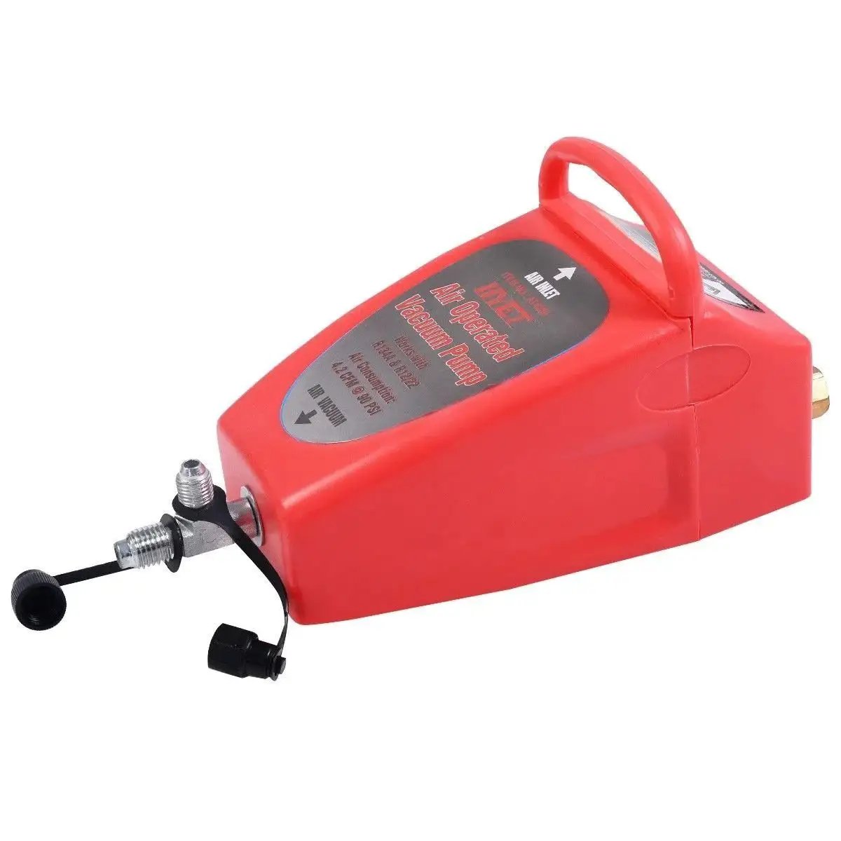 Heavy Duty Workhorse Pneumatic Vacuum Pump For Auto And Home Air Conditioning Systems With 4.2 CFM Capacity 28.3 InHg Vacuum