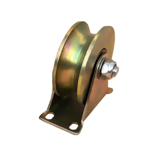 Pulley,Pulley Wheel, Sliding Gate Roller with Bracket,Heavy Duty Barn Door Casters,45# Steel Slide Gate Hardware,for Gate Frame,Industrial Machines Carts,Wire Rope Rail(50mm)