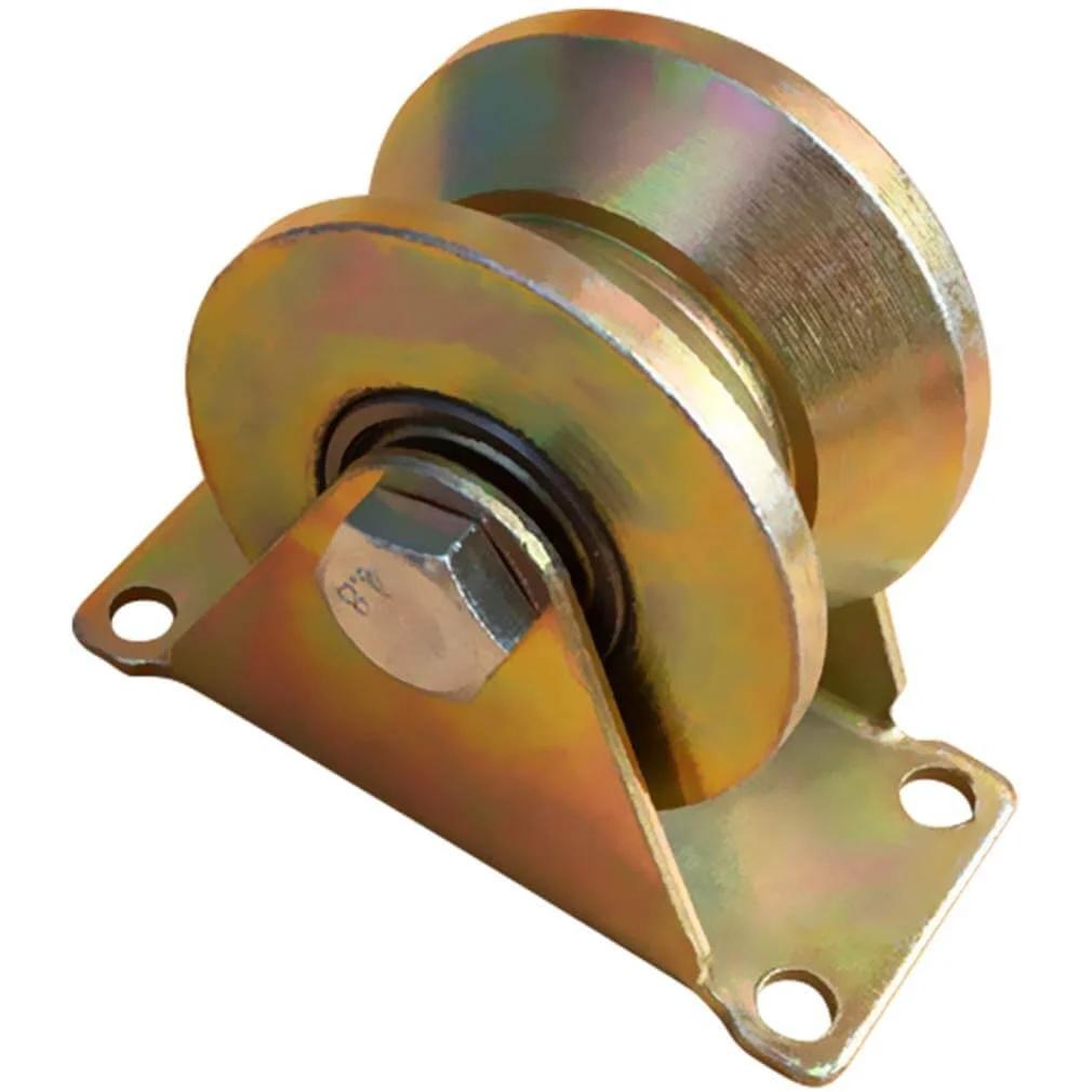 Pulley, Pulley Wheel, Sliding Gate Roller with Bracket, Heavy Duty Barn Door Casters, 45# Steel Hardware for Industrial Machines