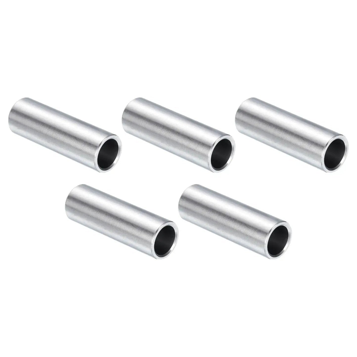 Five Heavy Duty Stainless Steel Spacer Set 3/8 Bore 1/2 OD 1-1/2 Inch Length For 3/8 Screws Bolts And Rods 304 Stainless Steel Uxcell