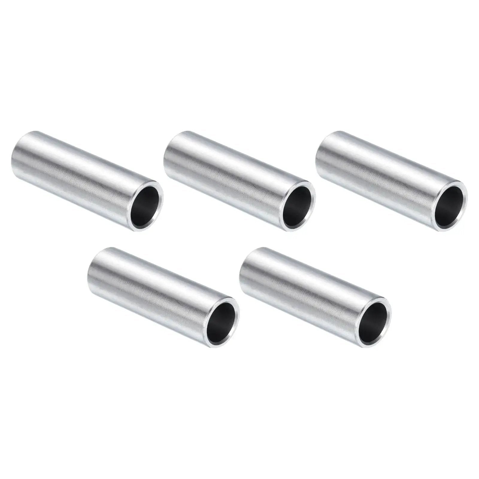 Five Heavy Duty Stainless Steel Spacer Set 3/8 Bore 1/2 OD 1-1/2 Inch Length For 3/8 Screws Bolts And Rods 304 Stainless Steel Uxcell
