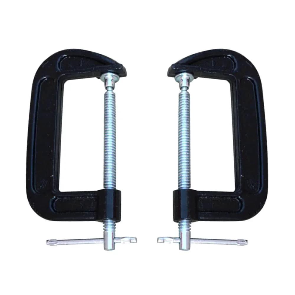 3 Inch Heavy Duty C Clamp Set, Industrial Steel C Clamps For Woodworking, Welding And Building, 2 Pack