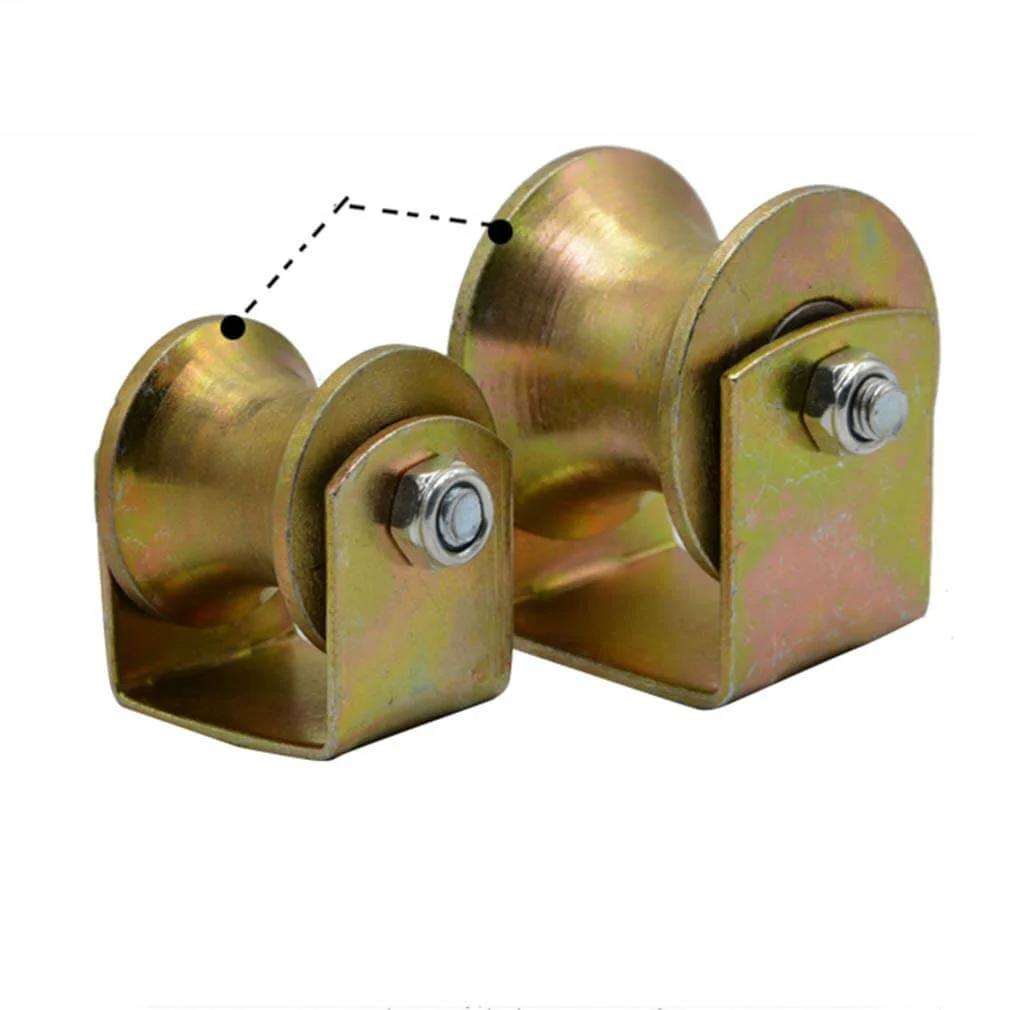 Sliding gate roller with bracket, 45# steel pulley wheel, heavy duty barn door casters, U-groove, industrial hardware