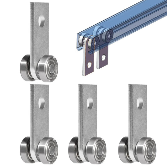2 Wheel Trolley Assembly Stable Welded Roller Design for 1-5/8 Inch Wide and Taller Strut Channels Heavy Duty Steel Build