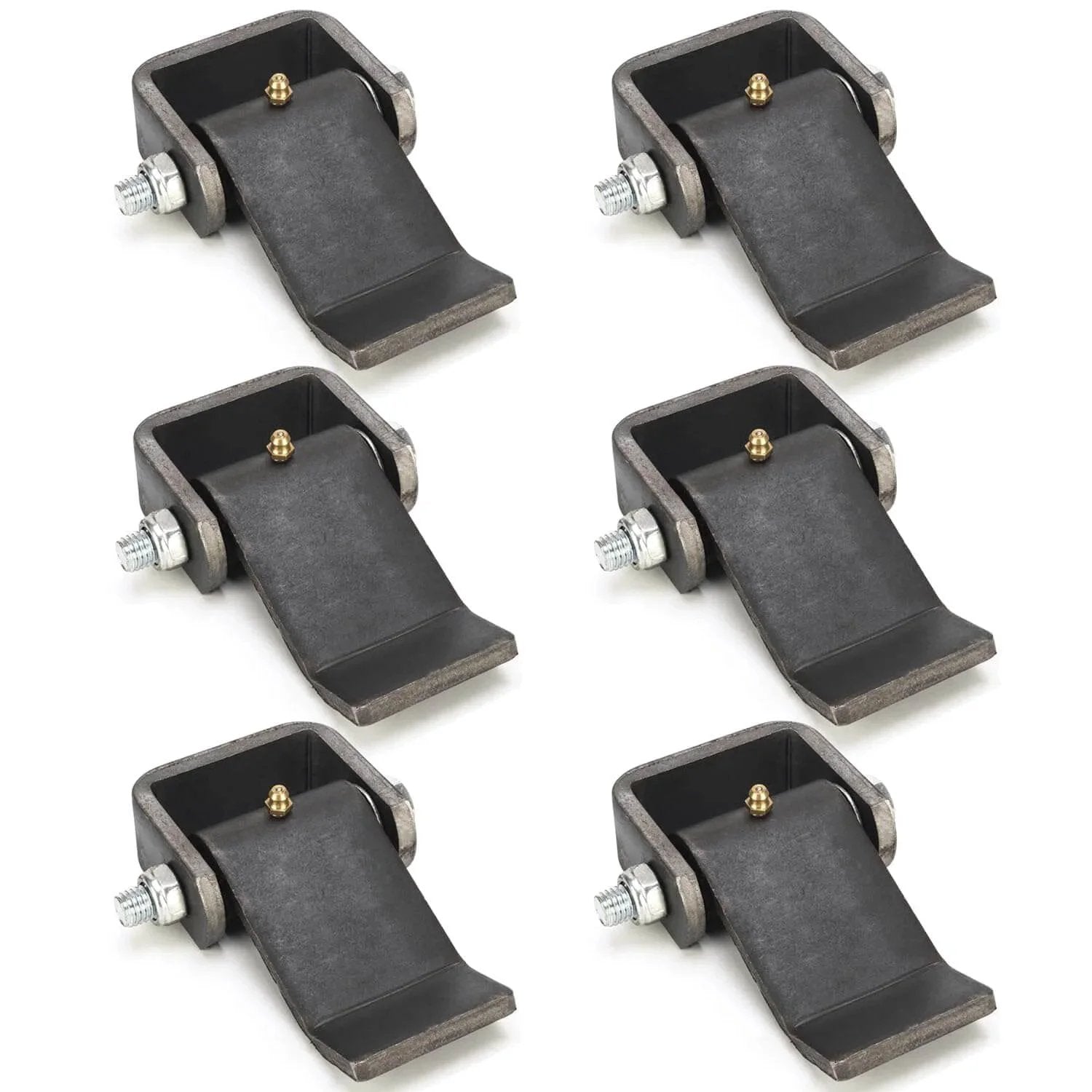 Weld On Trailer Hinges With Grease Fitting Short Leaf Heavy Duty Dump Trailer Hinges For Truck Trailer Doors Six Pack