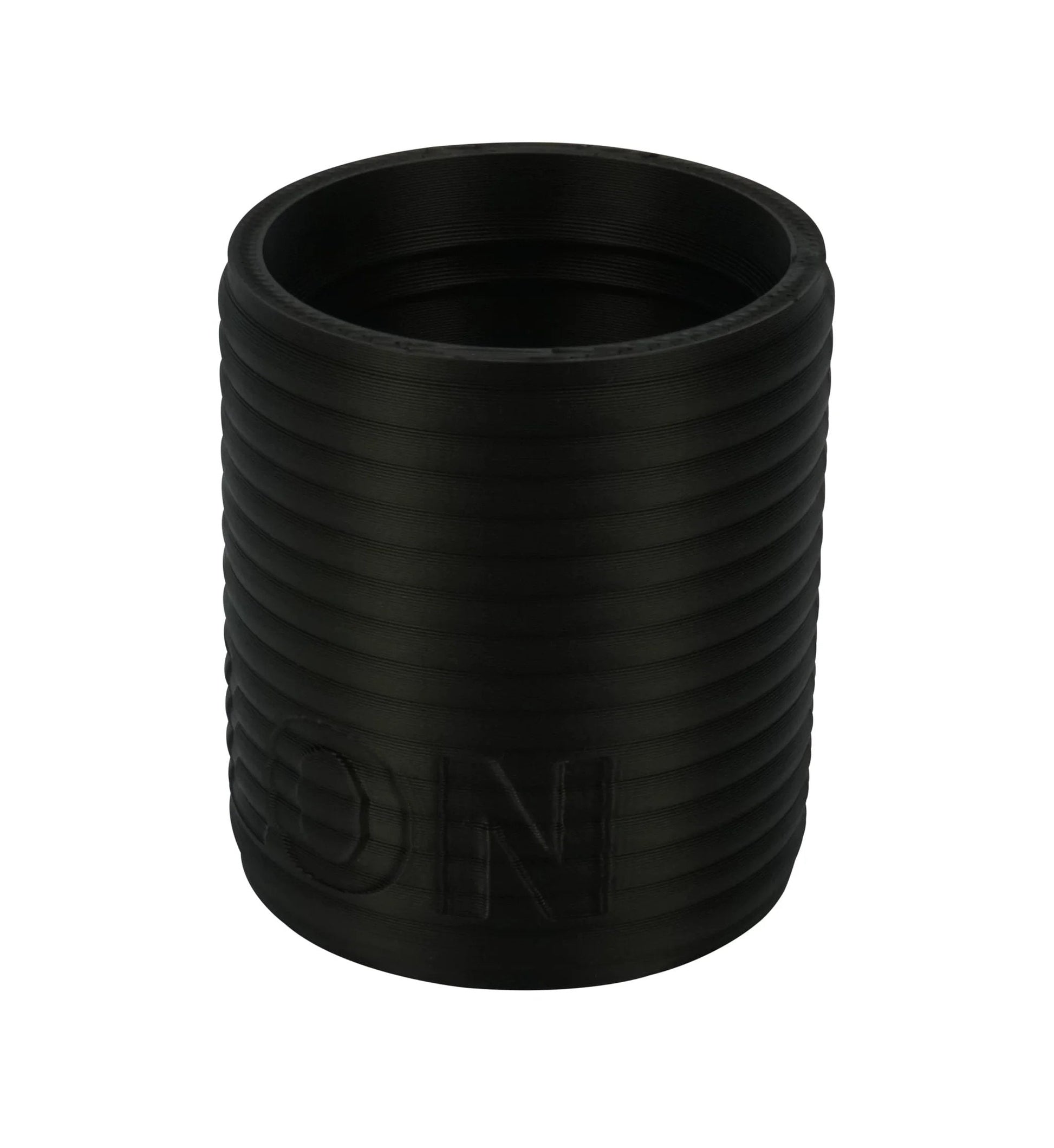 Heavy Duty Vacuum Hose Coupler Accessory 2.2 Inch Outer Diameter 1.95 Inch Inner Diameter Counter Clockwise Thread 2CCWCPL For Secure Fit Black 3D Printed Made In USA Compatible With RIDGID 1-7/8 Inch 10 Foot Dual Layer Hose Model 24608 close-up view