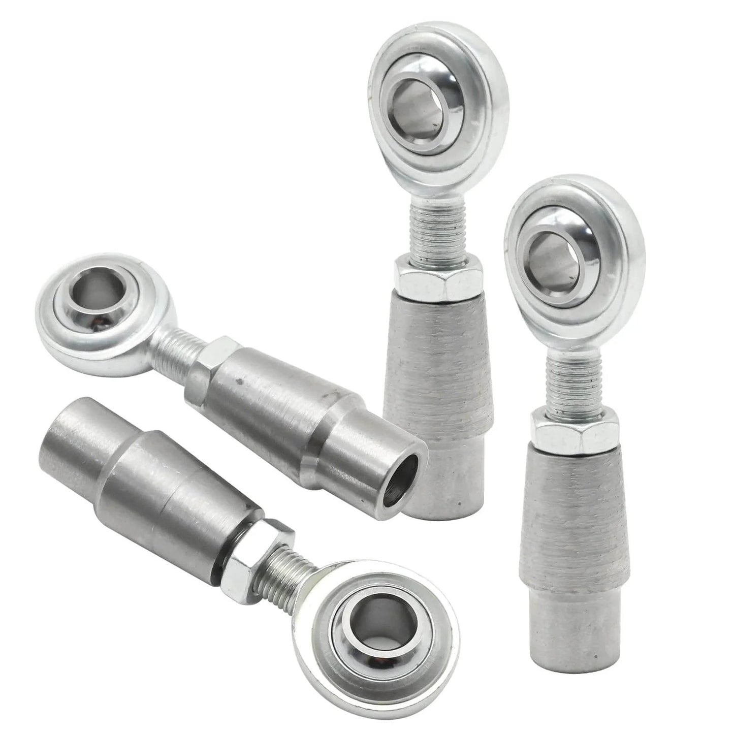 3/8 x 3/8-24 Heim Joint Panhard Bar Kit, metal rod end kit with tube adapters and jam nuts, 4 piece set for linkage systems