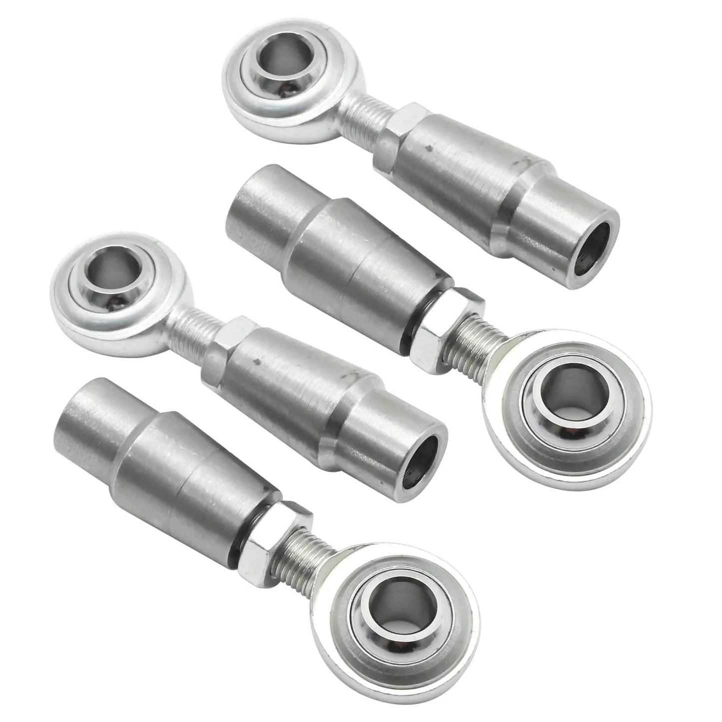 3/8 x 3/8-24 Heim Joint Panhard Bar Kit, rod end kit with tube adapters and jam nuts, set on white background
