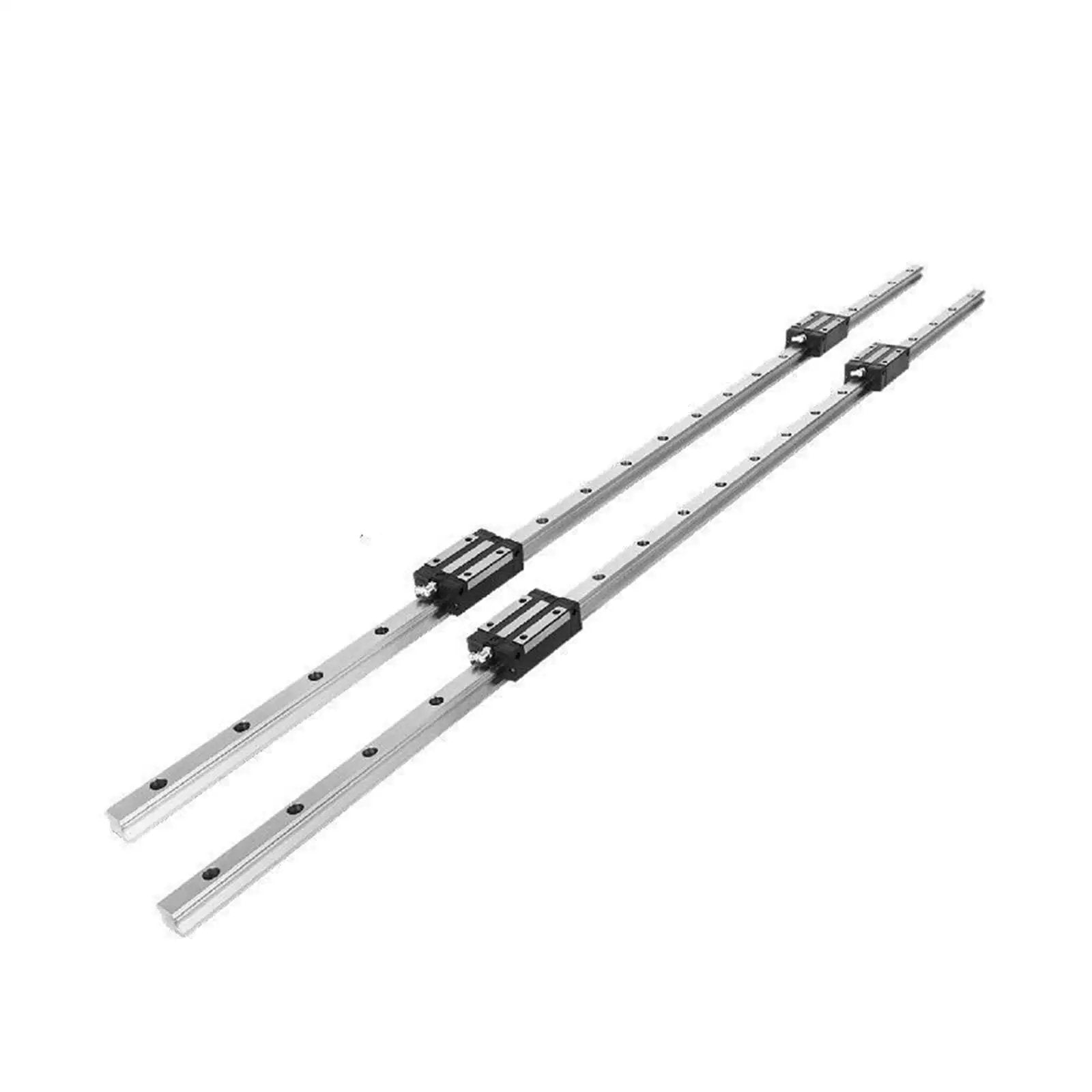 Two-Piece HGH20 Linear Rail Kit With 1200mm And 1500mm Rails And Four Bearing Blocks For Smooth Low-Noise Motion In DIY Routers And Lathes