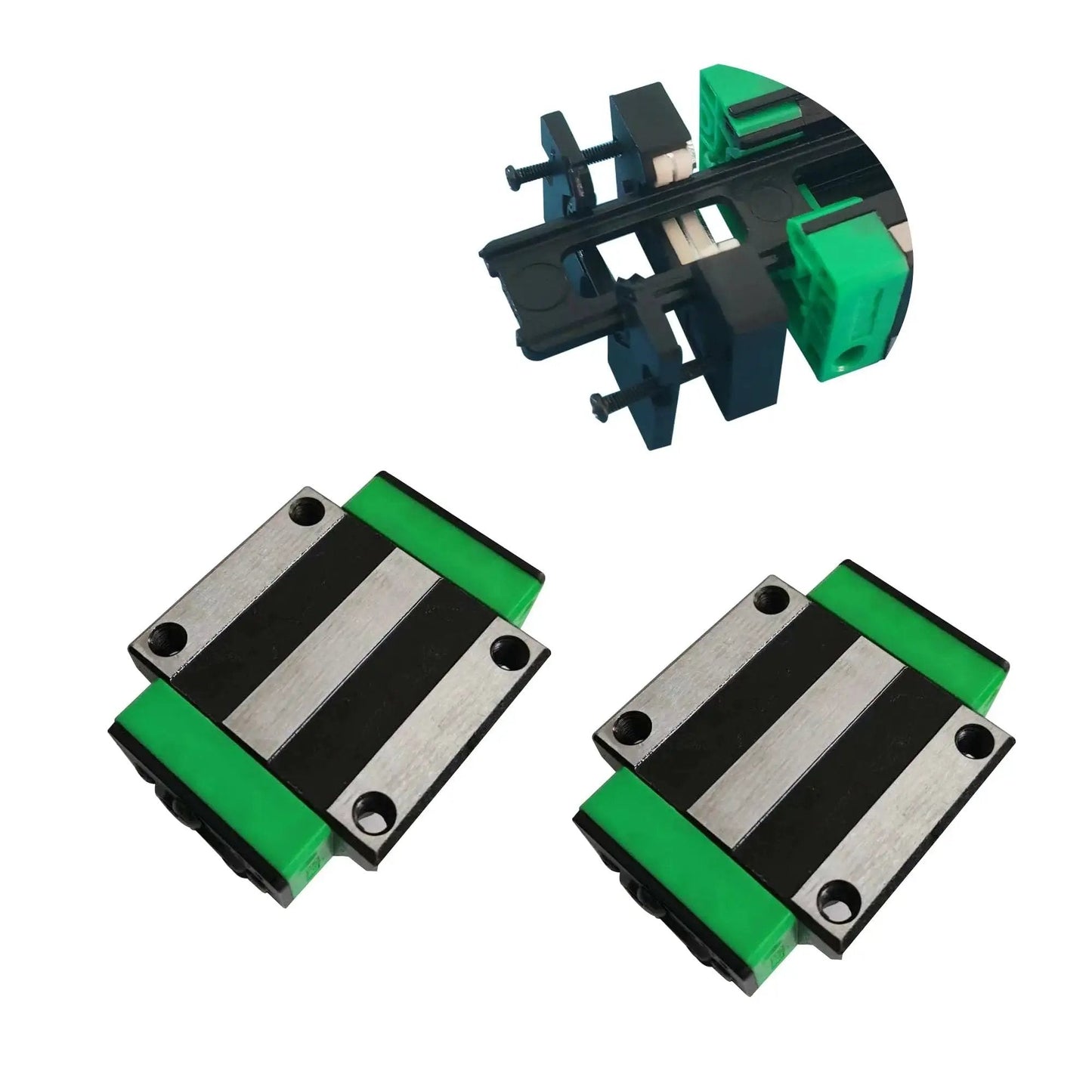 HGW25CA Linear Bearing Slider Block Kit With HV25 Self Lubricating Dustproof Oil Box Sets for CNC Linear Guides