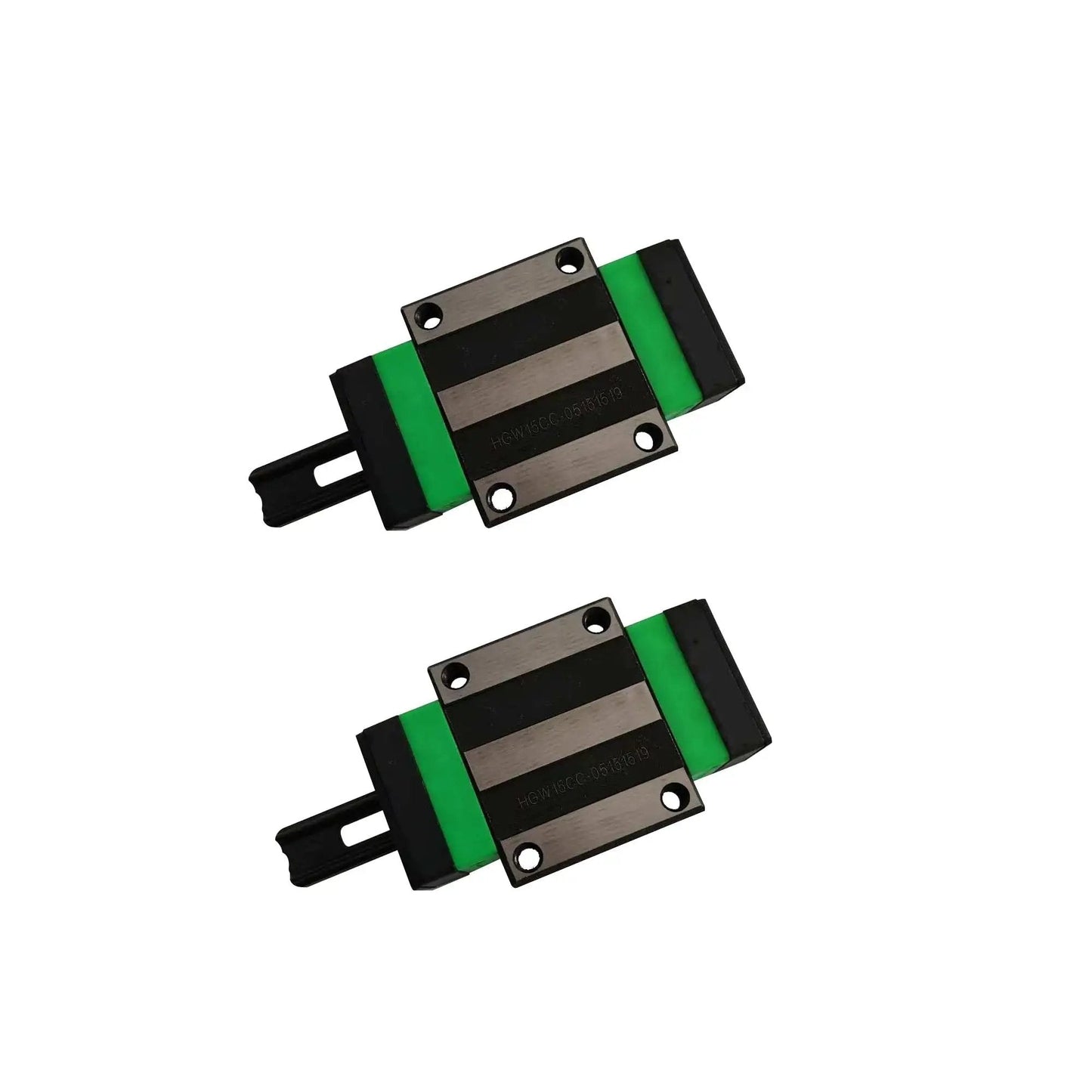 HGW25CA Linear Bearing Slider Block Kit with HV25 Self Lubricating Dustproof Oil Box Sets for CNC Linear Guides, two slider blocks shown