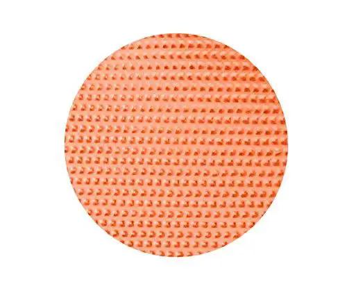 Close-up of Hi-Visibility Orange Nitrile Gloves 8 Mil Thick Diamond Texture Grip 50 Count, showing detailed raised texture.