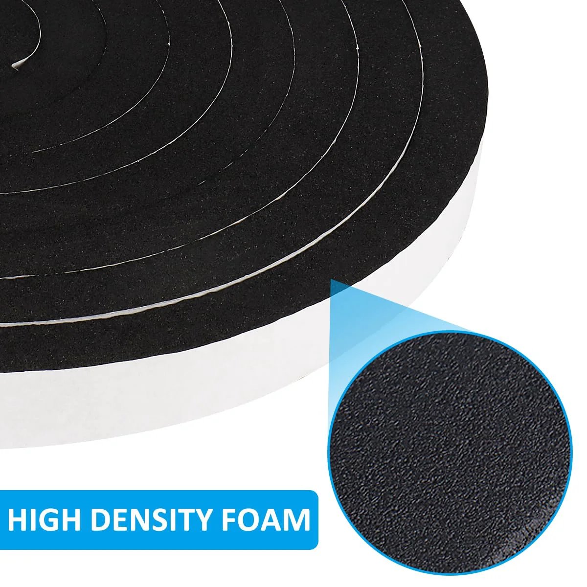 Close-up of Premium Foam Insulation Tape DGSL Weather Stripping For Doors And Windows, showing high-density foam material.