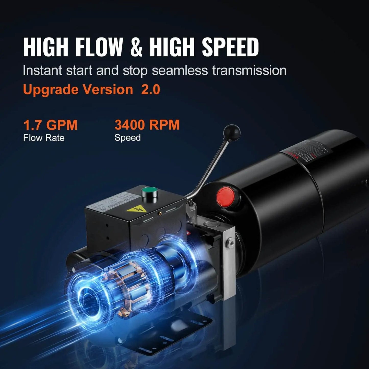 Heavy Duty 220V Hydraulic Power Unit With 10L Tank For Auto Repair And Car Lifts Single Phase 3HP Pump 2950 PSI Max Relief