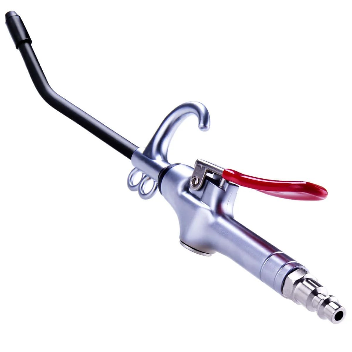 High Volume Air Blow Gun Aluminum Rubber Guard Air Flow Nozzle,Industrial Household Air Blower Gun,Pneumatic Air Compressor Accessories Dust Cleaning Tool