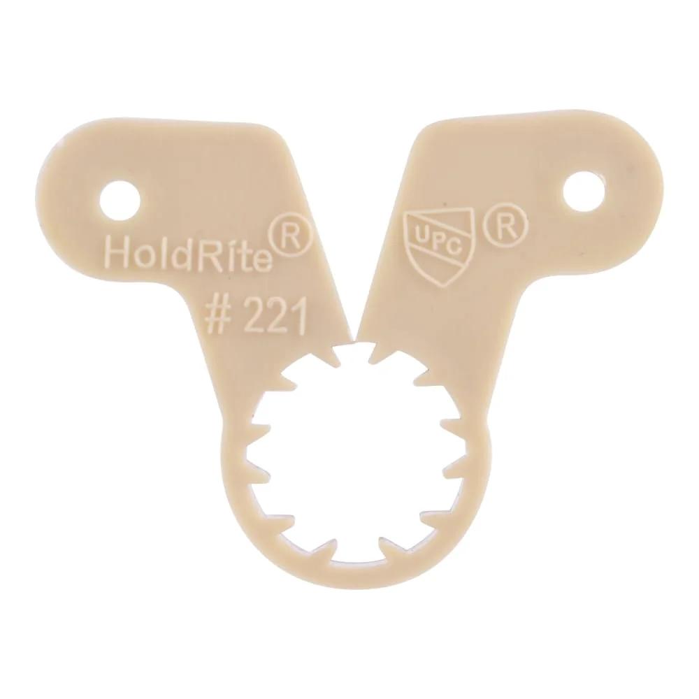Heavy Duty Half Inch Suspension Clamp Wall Mount 10 Pack For PEX Copper CPVC Tubing Supports CTS Piping Overhead Plumbing HoldRite close-up view of suspension clamp