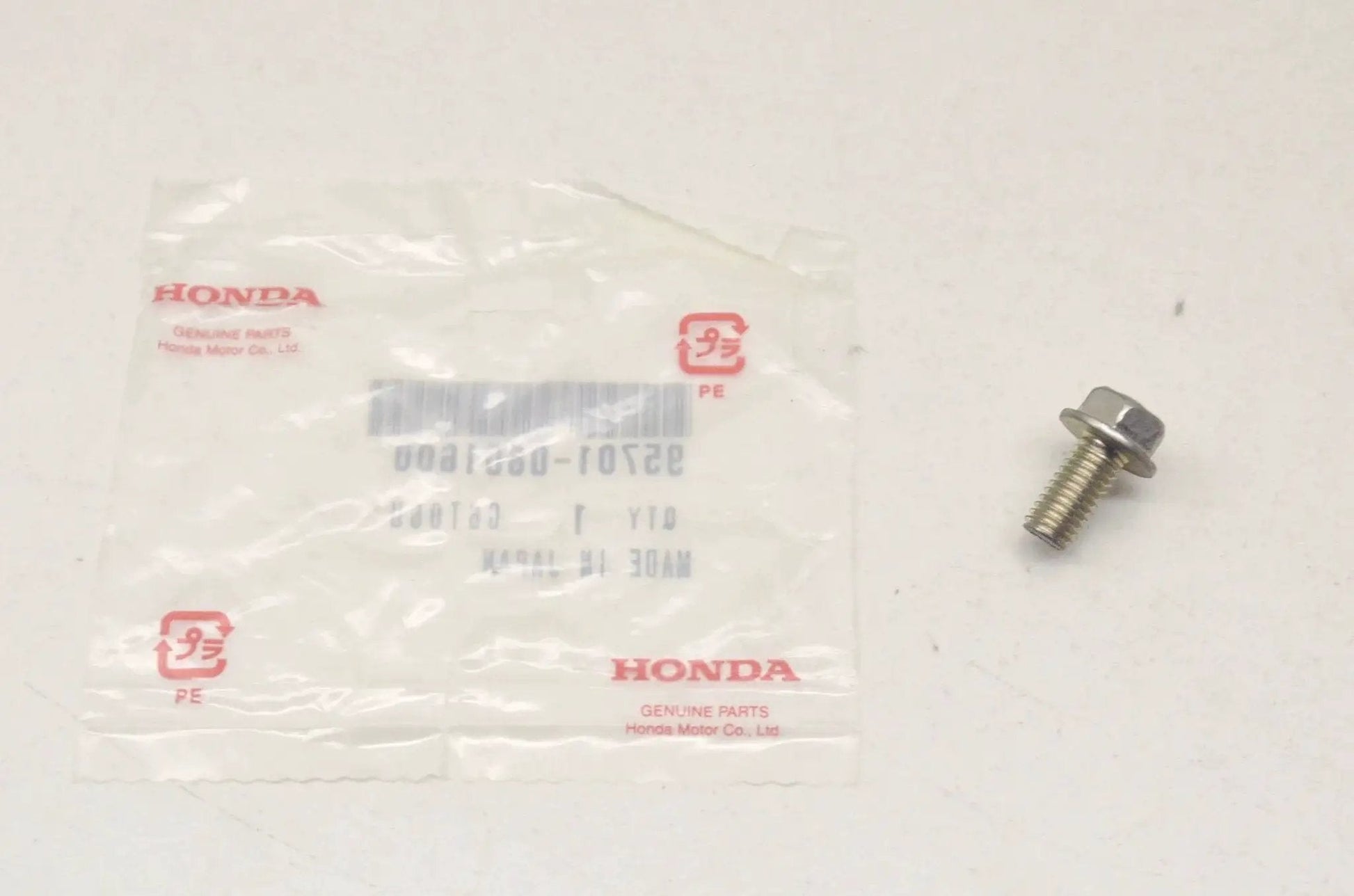 Flange Bolt 8X16 OEM Part For Machinery And Engines Genuine OEM Fastener shown next to original packaging