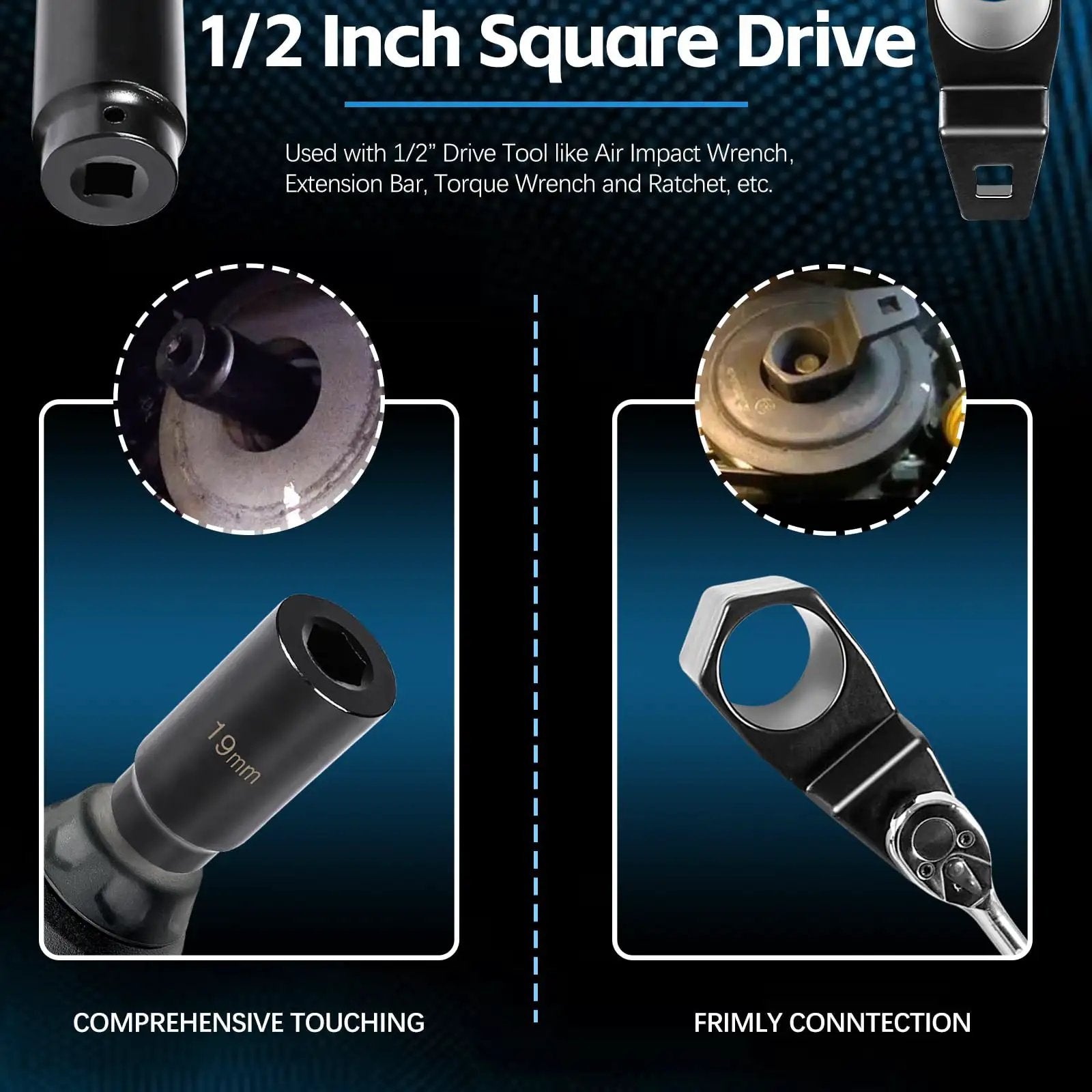 Crank Pulley Tool Kit For Honda And Acura With 19mm Harmonic Balancer Socket and 50mm Crankshaft Pulley Holder Wrench close-up