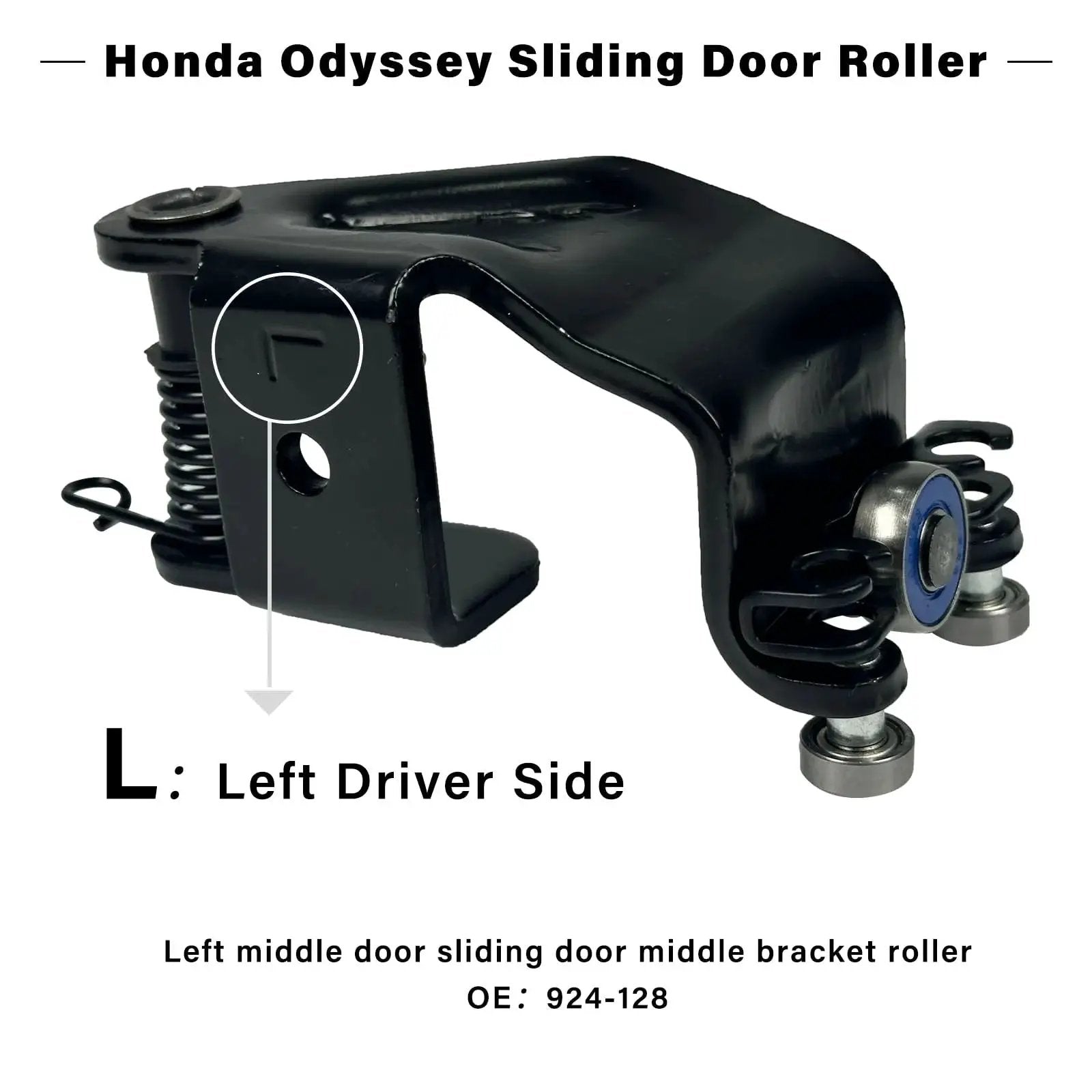 Sliding Door Roller With Metal Bearing For Left Driver Side Center Roller Assembly Compatible With 2005 To 2010 Odyssey