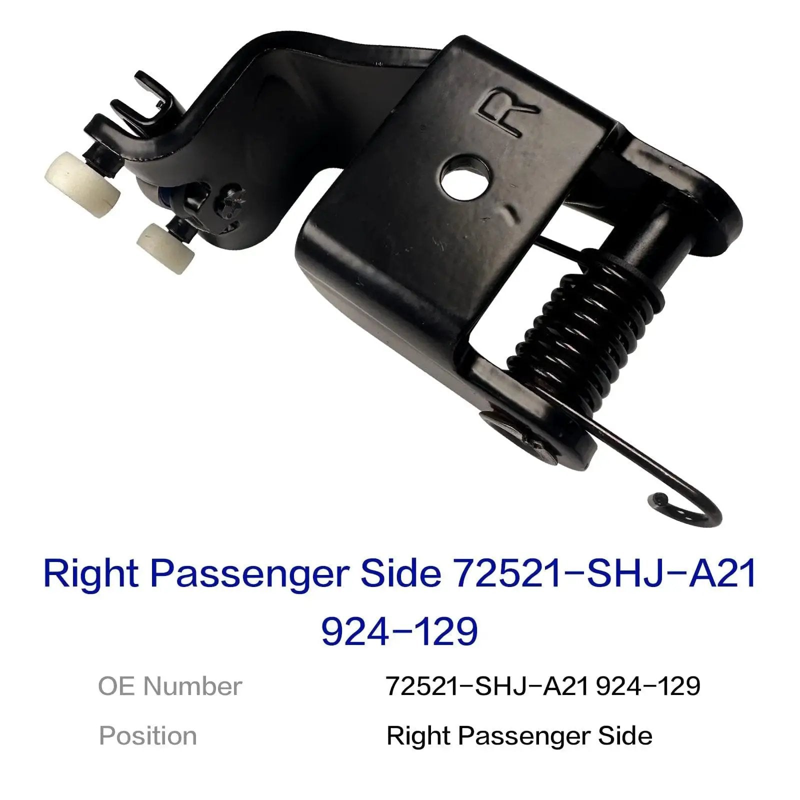 Odyssey Right Sliding Door Roller Assembly For 2005 2006 2007 2008 2009 2010 Models Including EX L Touring Passenger Side Power Center Roller Hinge Replacement 924 129 72521 SHJ A21 Delivers Smooth Operation Quiet Performance Easy Install front view showing hinge and rollers