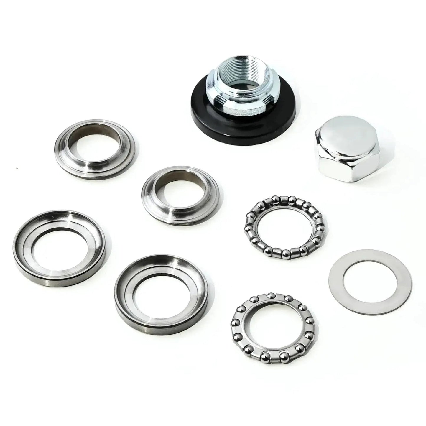 Steering Fork Bearing Kit For Honda Mini Trail Dirt Bikes Z50 Z50R Z50J CRF50 XR50 XR100 CT70 CT90 CL50 CL90 SL90 SS50 Steering Rod Taper Bearings Set Made From Alloy And Stainless Steel To Improve Steering Precision And Longevity On Pit And Dirt Bikes, assorted components