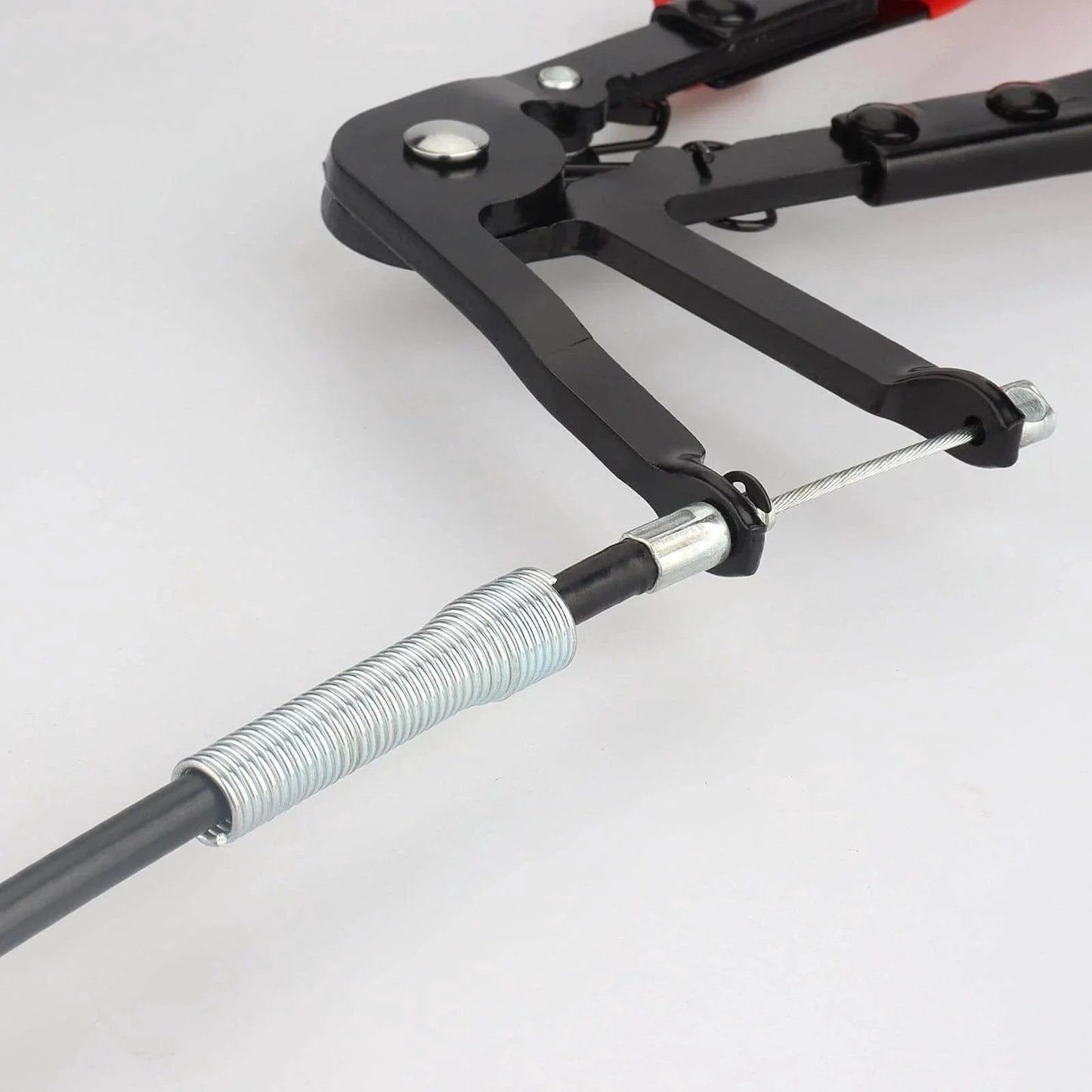 Hose Clamp Pliers Tool For Removing And Installing Flat Hose Clamps And Spring Clamps With Cable close-up view