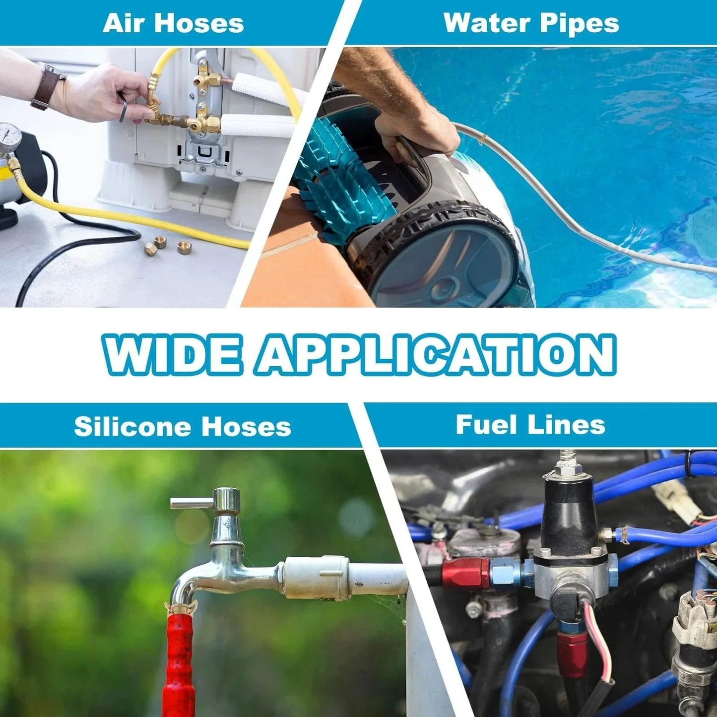Wide applications for Spring Band Hose Clamps For 20 To 24 Millimeter Hose OD Pack Of 30 Vacuum Constant Tension Clips.