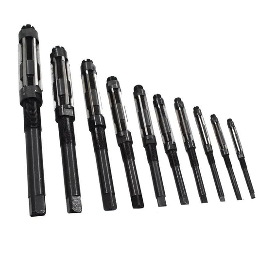 Adjustable Hand Reamer Set, 9 Piece High Speed Steel Reamers Ranging From 15/32 Inch To 1-3/16 Inch, Straight Flute, A Handy Pro Grade Kit For Drilling Machines And Other Gear Findmall