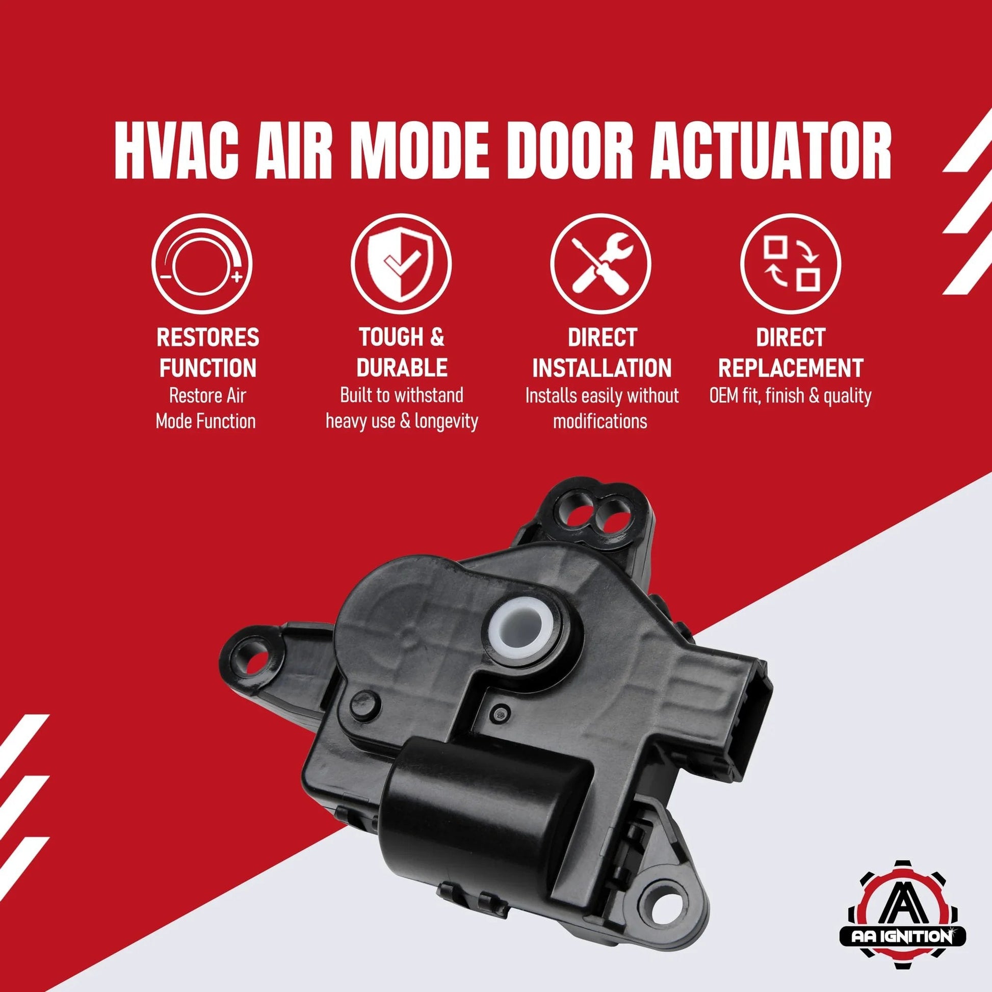 HVAC Mode Vent Control Only Actuator Left Main For Hyundai And Kia Vehicles Including Azera Elantra Sonata Cadenza Forte Forte5 Optima close-up view