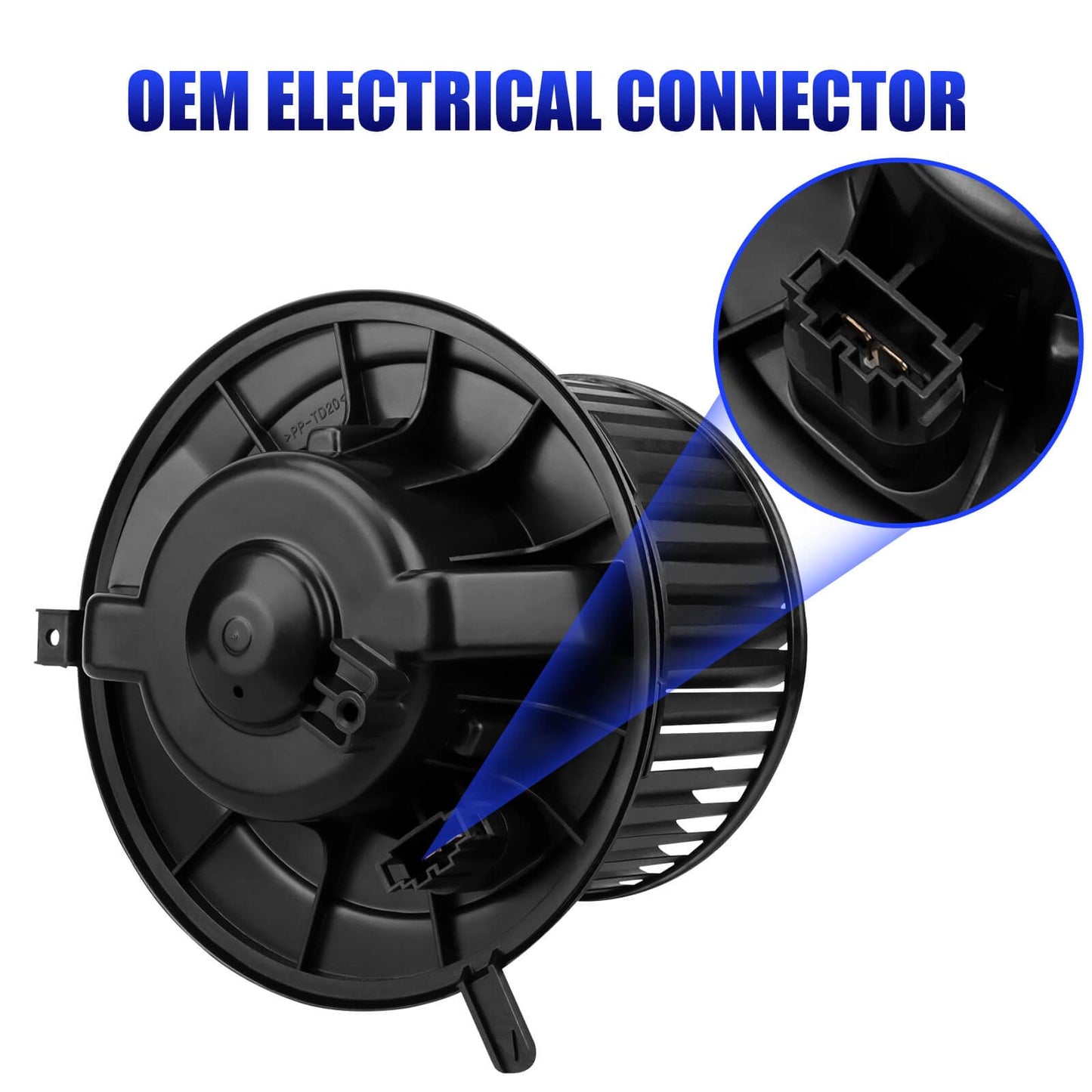 HVAC Blower Motor With Fan For VW Jetta Tiguan Passat GTI Golf Eos Rabbit CC 2005 2014 Replacement Replaces 700182 close-up view