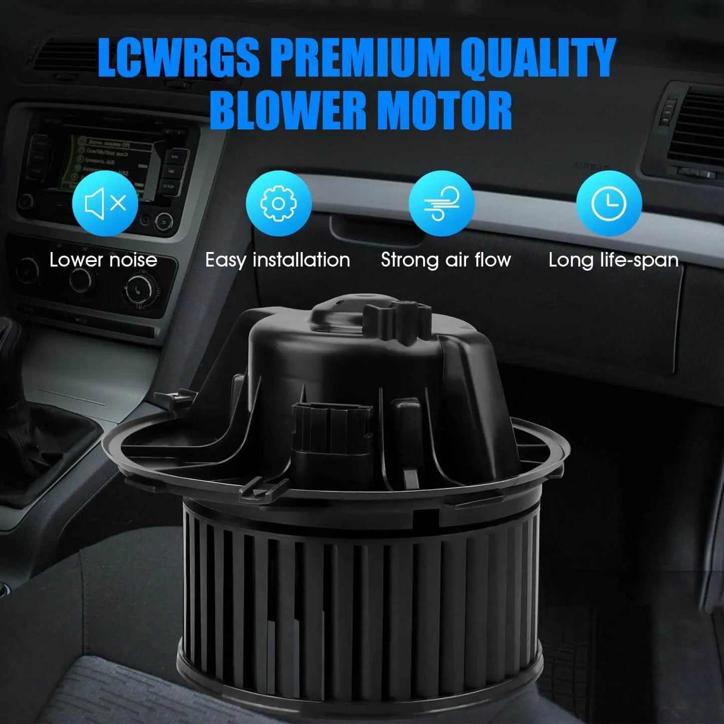 HVAC Blower Motor With Fan For VW Jetta Tiguan Passat GTI Golf Eos Rabbit CC 2005 2014 Replacement Replaces 700182