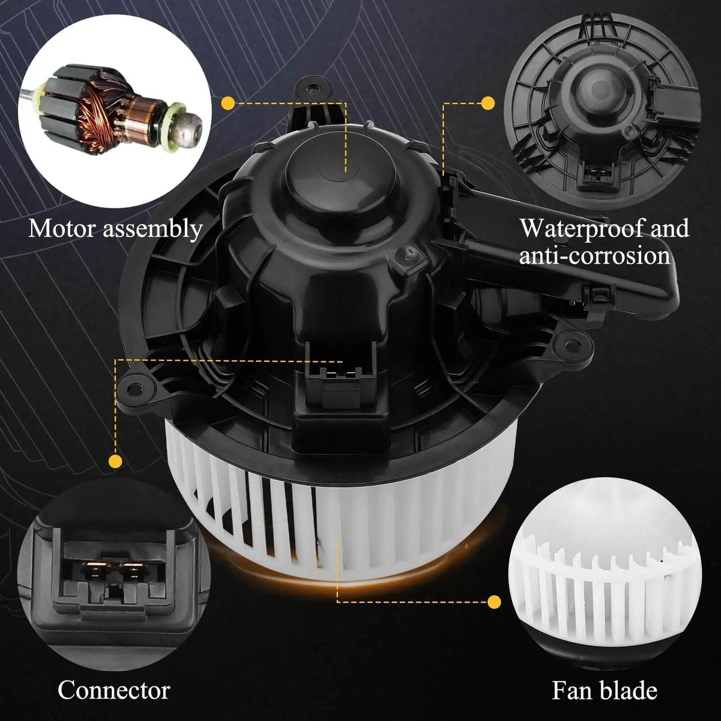 HVAC Heater Blower Motor Assembly For Ford F150 2009 2014 Expedition 2009 2017 Lincoln Navigator 2009 2017 Direct Replacement