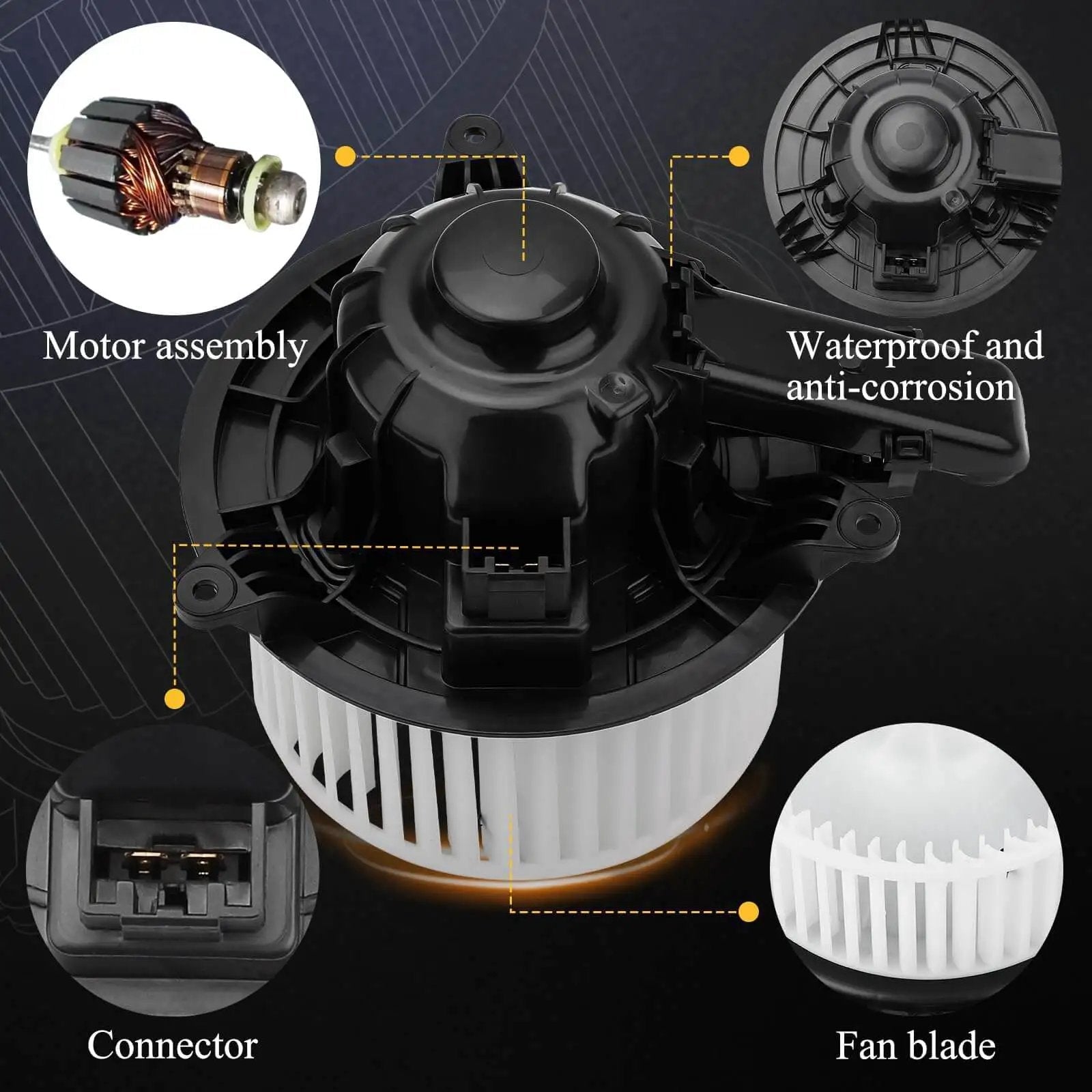 HVAC Heater Blower Motor Assembly For Ford F150 2009 2014 Expedition 2009 2017 Lincoln Navigator 2009 2017 Direct Replacement