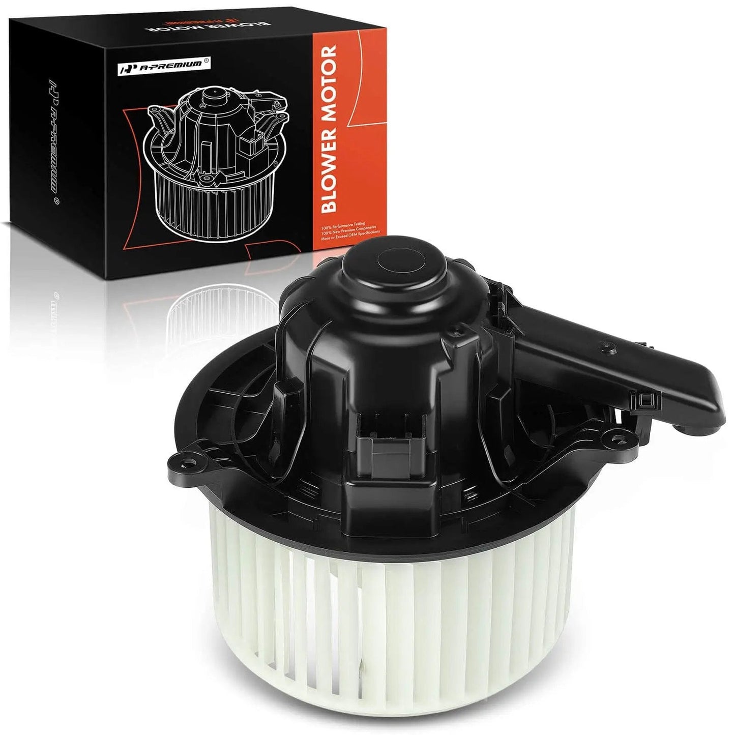 Front view of HVAC Heater Blower Motor With Fan Cage For Ford And Lincoln Vehicles Fits F-150 2009-2014, Expedition 2009-2017