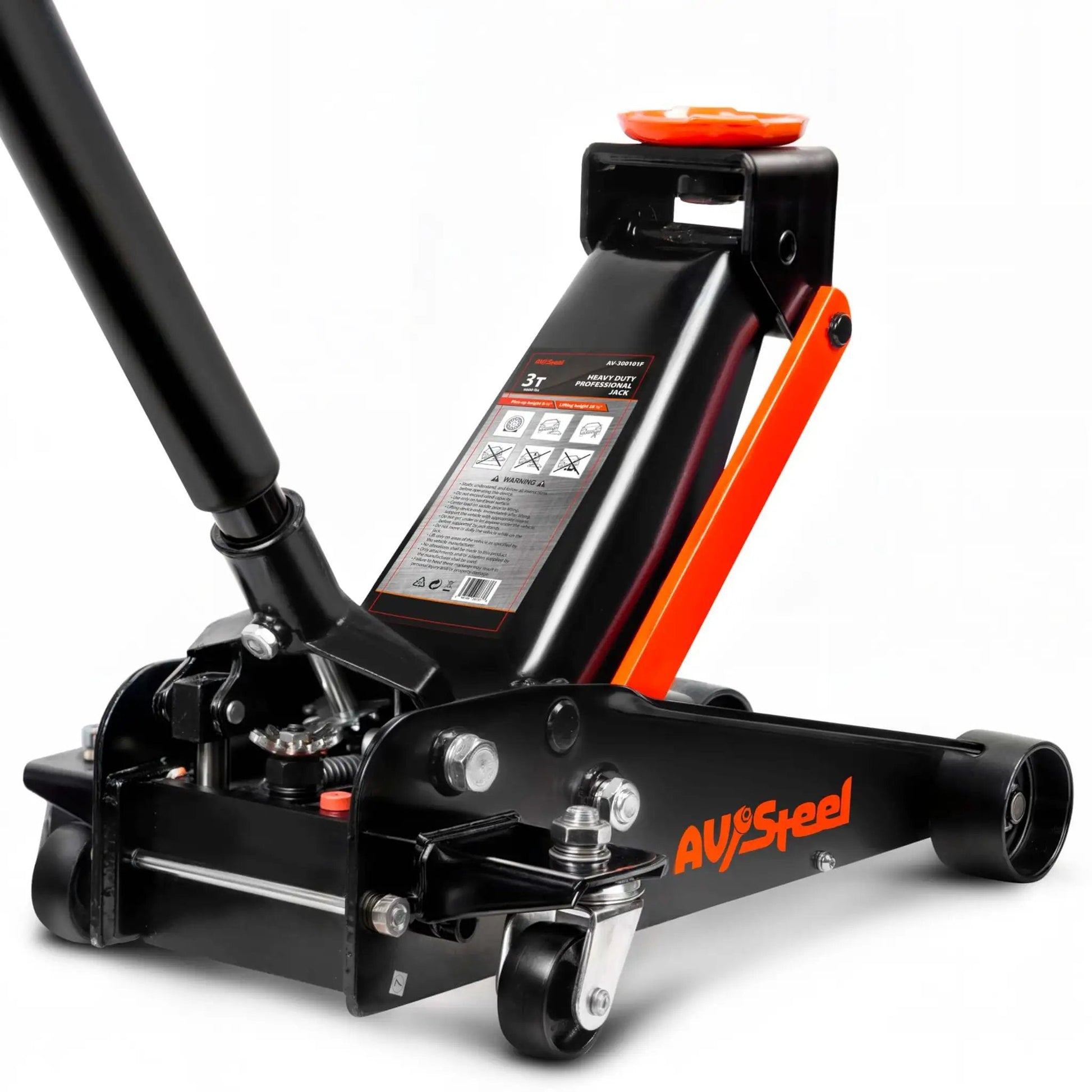 Beast Mode 3 Ton Floor Jack For Cars, Trucks And SUVs, Hydraulic Quick Lift With Single Piston Pump, 5.5 To 18.5 Inch Lift Range