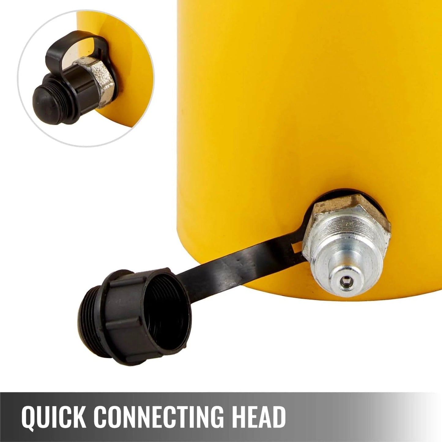 Quick connecting head of Hydraulic Cylinder Jack 30Ton, Solid Ram Hydraulic Cylinder 4Inch, Stroke Single Acting Hydraulic Cylinder