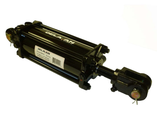 PML4008-125ASAE PowerMAX 4" x 8" Hydraulic Tie-Rod Cylinder ASAE Certified, black metal for hydraulic systems and repairs