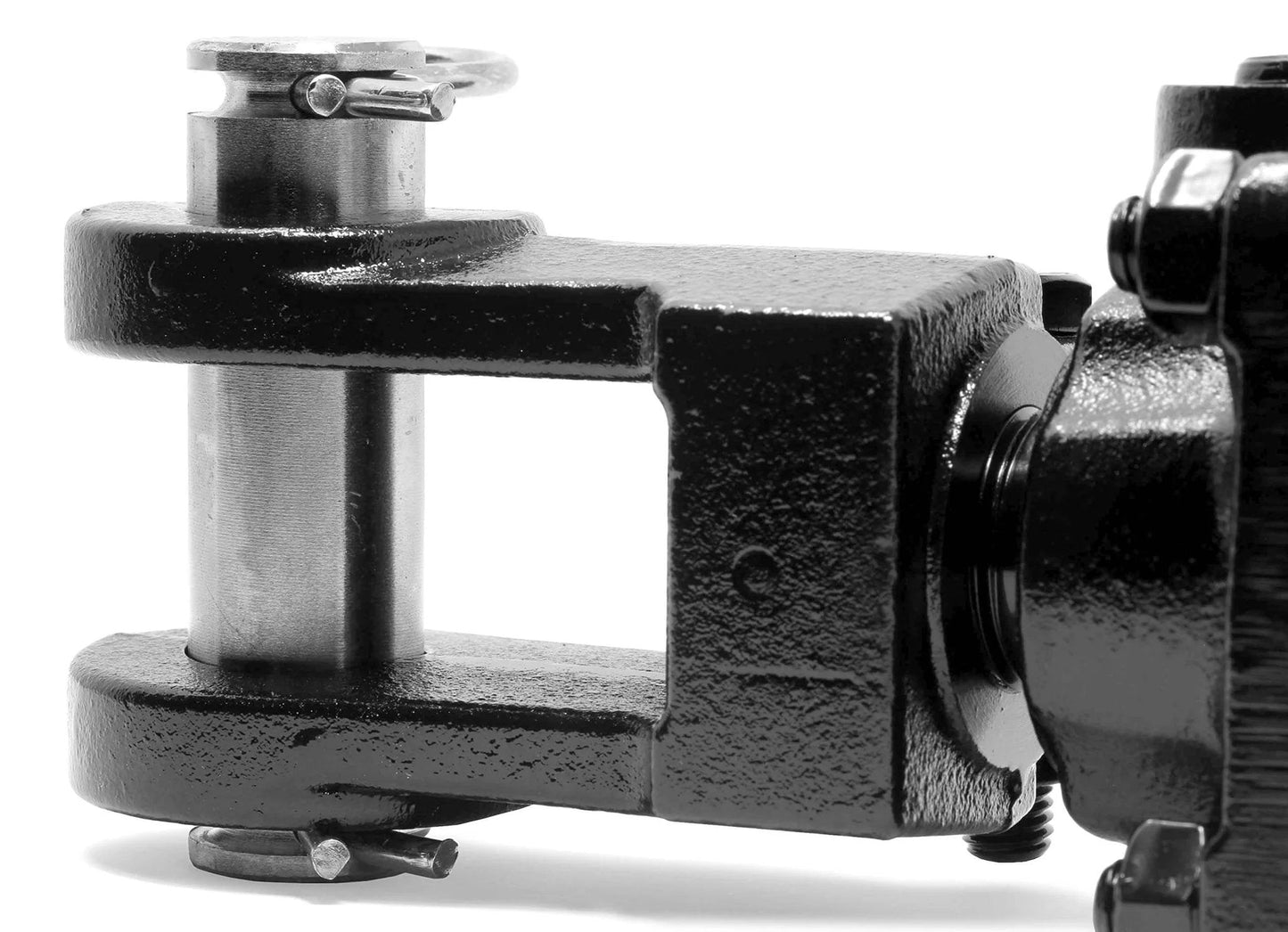 Close-up of Wen TR4024 Tie Rod Hydraulic Cylinder 2500 PSI Four Inch Bore Twenty Four Inch Stroke With Half Inch Rod end