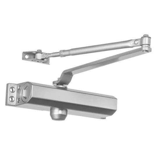 Door Closer, Commercial Hydraulic Closer, Self-Closing, Spring Size 4, Surface Mount, Sprayed Aluminum, Series 4000