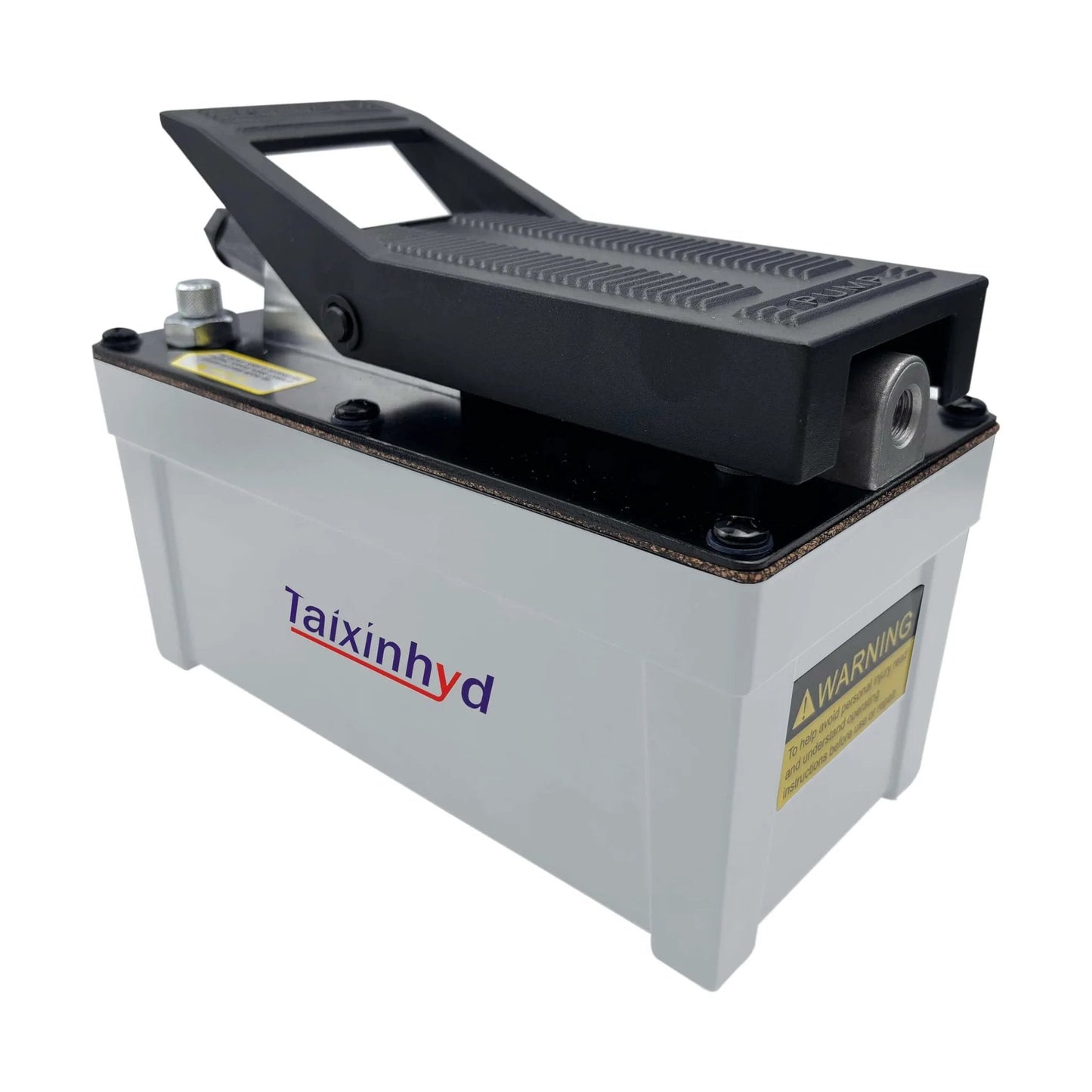 Taixinhyd Hydraulic Pump Air Hydraulic Foot Pump Aluminum Tank 98 CU.in 10000 PSI Air Actua Treadle Hydraulic Pump with Pipe, Grey