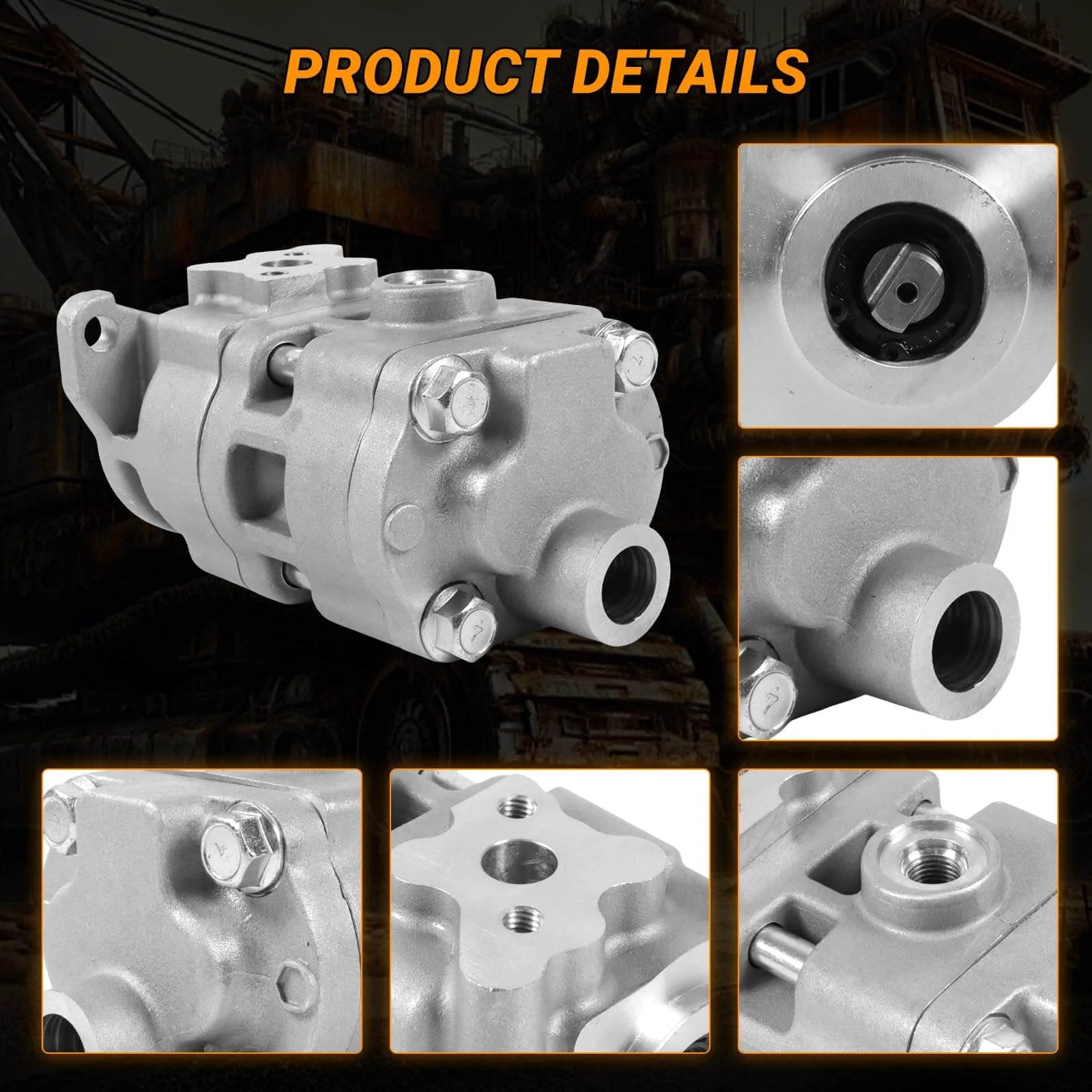 Otobaijeni Hydraulic Pump 6C200-37300 6C200-37303 compatible with Kubota B2630HSD B3030HSD detail views