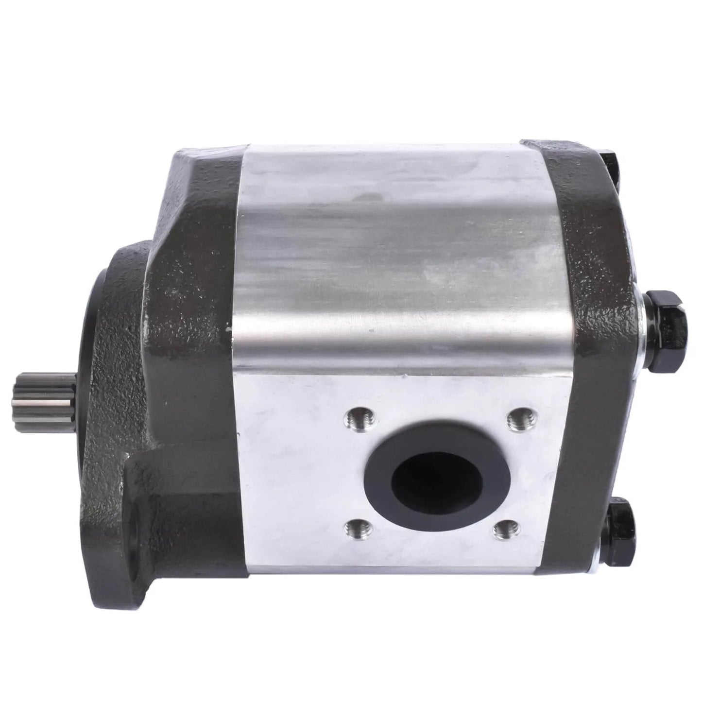 Flynsu Hydraulic Gear Pump Replacement for John Deere 6320 6330 6405 6410 6415 6420 6425 6430 Part# AL156335 side view