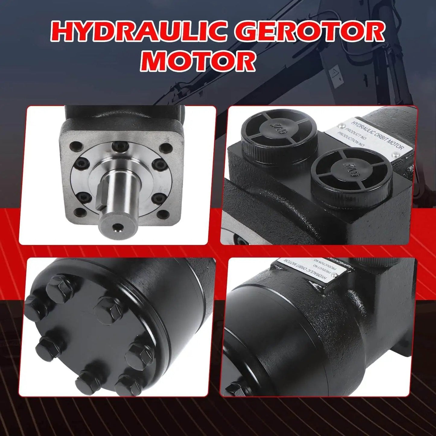 Drop In Replacement Hydraulic Motor For Eaton Char Lynn S Series 103 1005 012 With 1 Inch Shaft And Woodruff Key Spool Valve