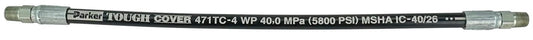 Quarter Inch Hydraulic Hose Assembly Two Wire Braided With Quarter Inch Male Npt Fittings On Both Ends 4000 Psi Working Pressure