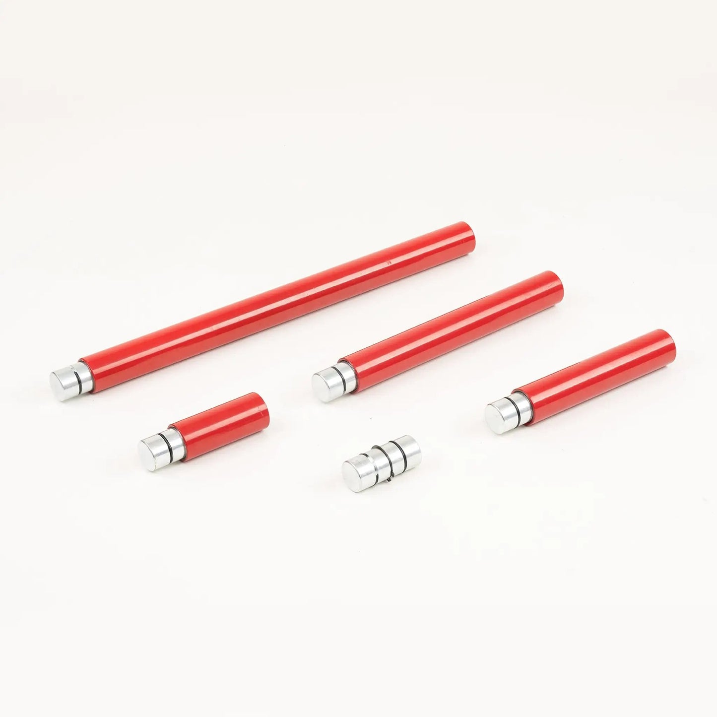 Powerful 12 Ton Porta Power Hydraulic Jack Kit extension tubes in red for auto body frame repair